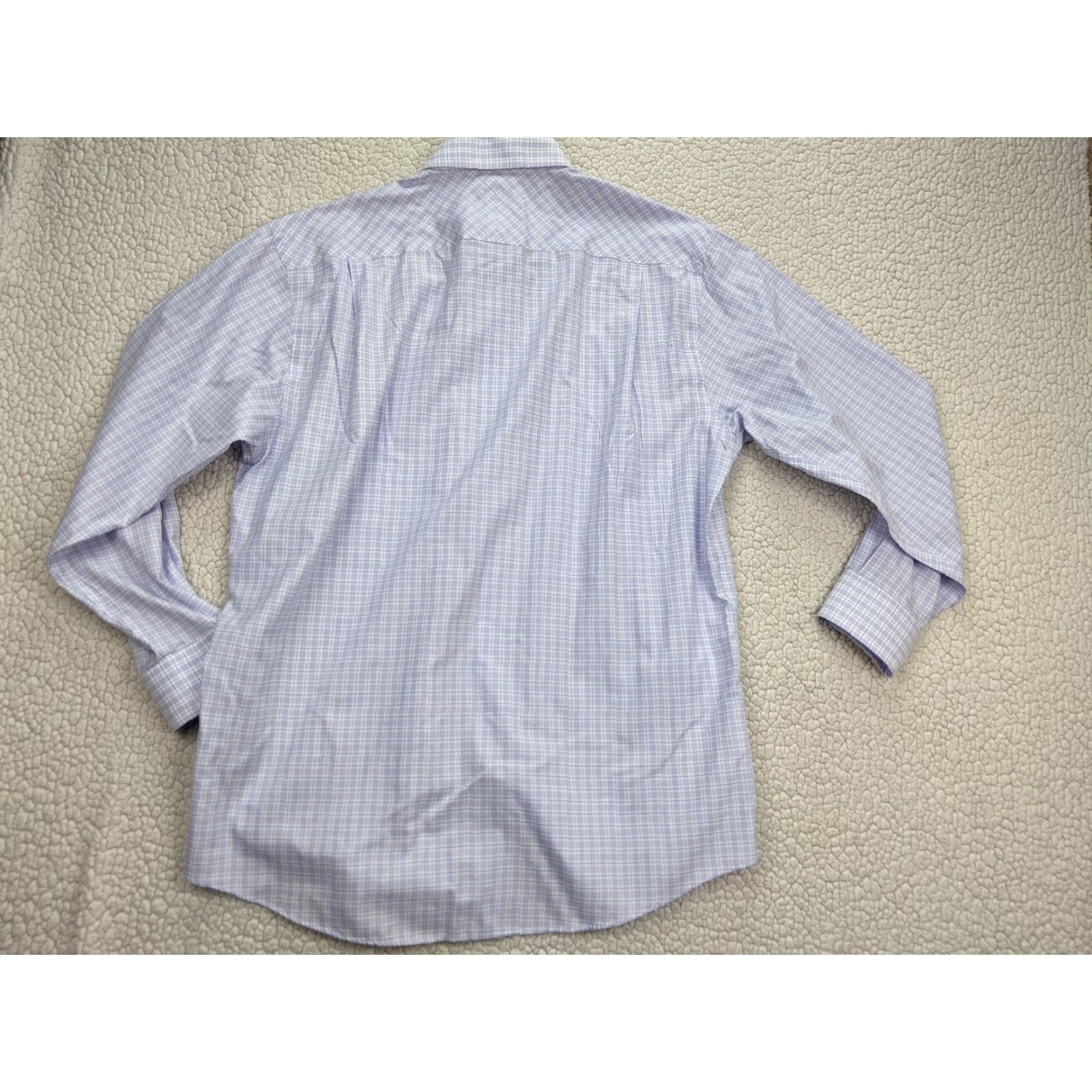 Jos. A. Bank JoS A Bank Reserve Purple Check Button Shirt Mens L 16 Egyptian Cotton No Wrinkle Shirt Size US L / EU 52-54 / 3 - 4 Thumbnail