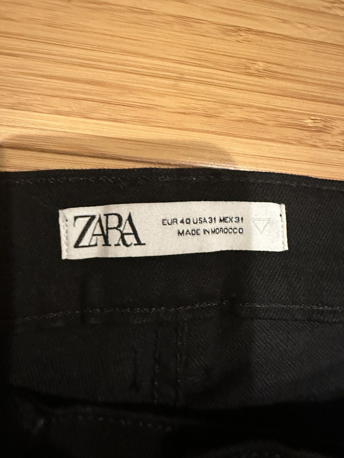 Zara Zara Black Slim Straight Jeans Size 31 Stretch Minimal Size US 31 - 5 Thumbnail