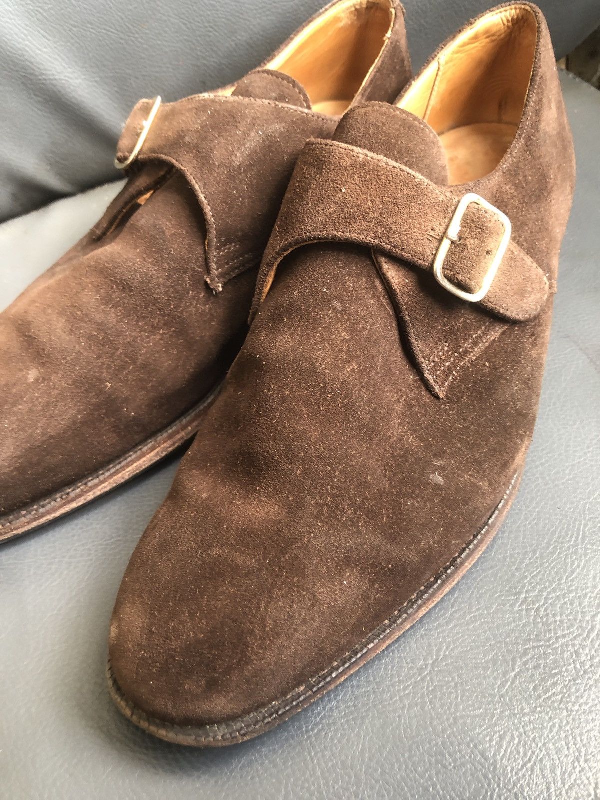 Crockett & Jones Crockett & Jones Malvern Brown Suede Men’s Shoes Sz UK 7.5 E Size US 7.5 / EU 40-41 - 14 Thumbnail