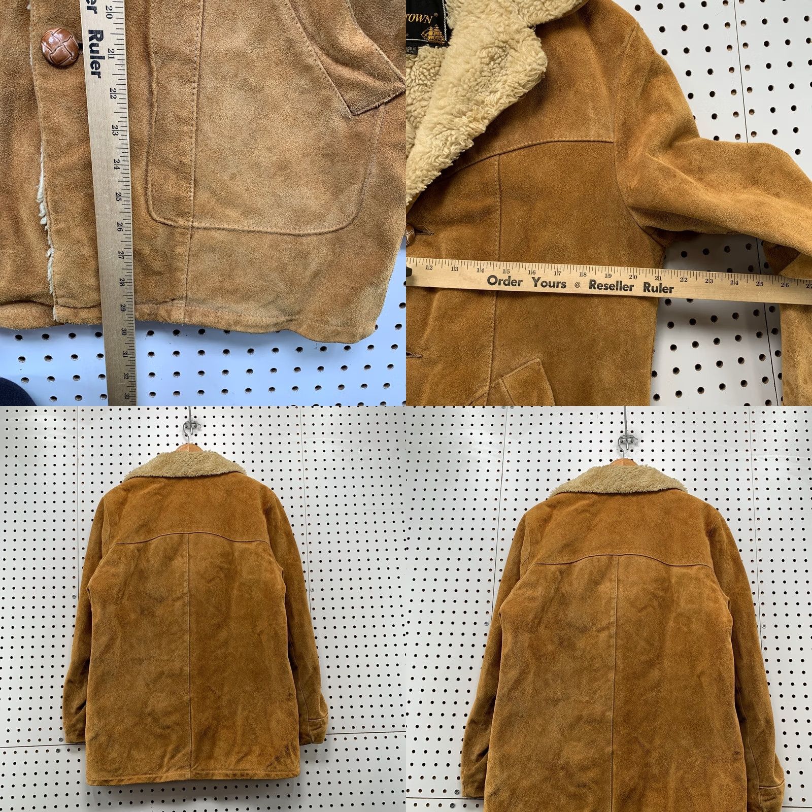 Vintage Startown Vintage Coat Suede Button 38 Brown Men Coat Casual Winter 38 Mens Suede Leather Vintage Startown USA Size US XXS / EU 40 - 8 Thumbnail