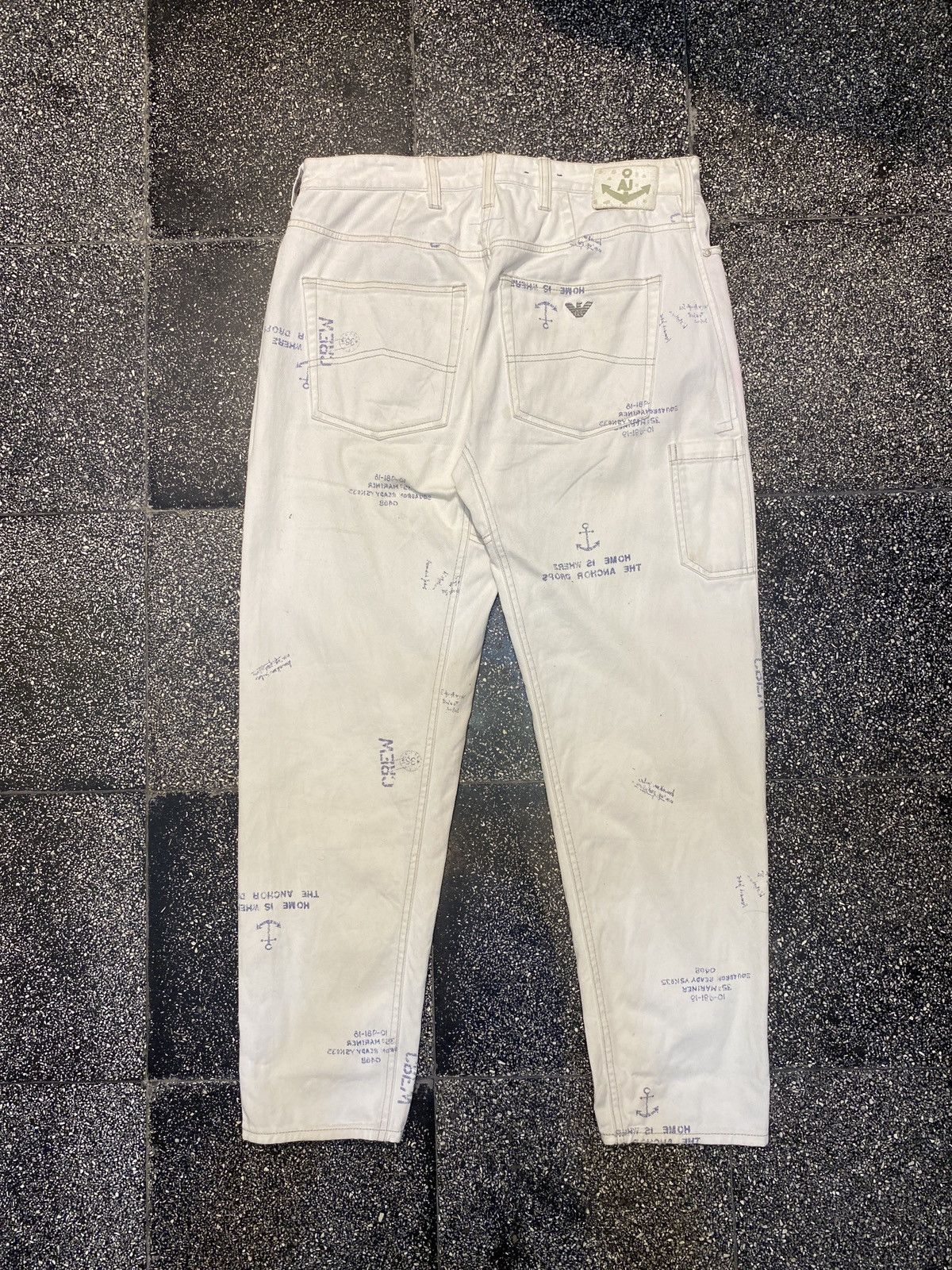 Armani Exchange Armani Exchange Denim White Pattern Crew! Size US 34 / EU 50 - 1 Thumbnail