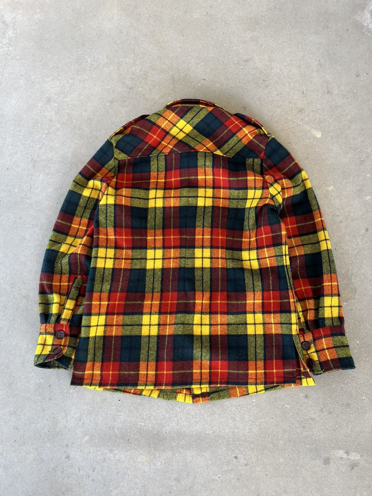 Vintage Vintage 1970’s Plaid 3 Pocket Wool Button Up Flannel Size US L / EU 52-54 / 3 - 2 Thumbnail