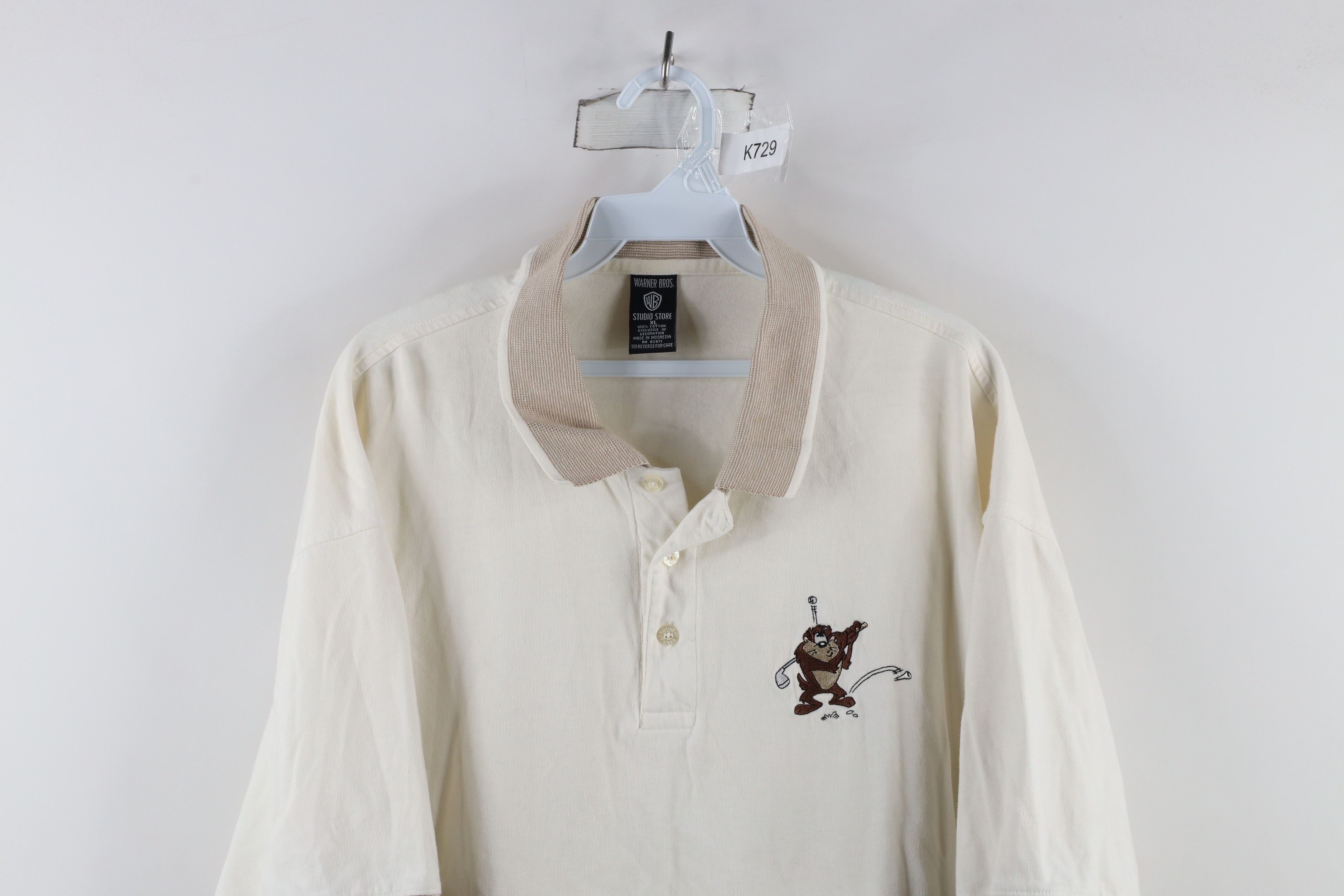 Vintage Vintage 90s Looney Tunes Taz Tazmanian Devil Golf Polo Shirt Size US XL / EU 56 / 4 - 2 Thumbnail