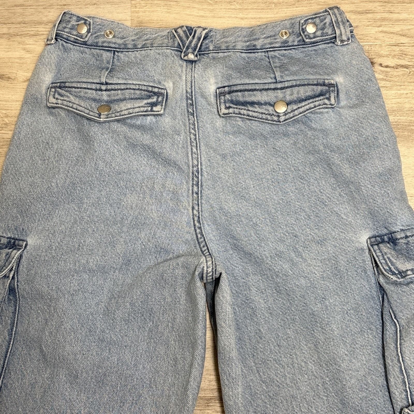 Madewell Madewell Jeans Womens 26 Blue Low Slung Cargo Wide Leg Stone Size 26" / US 2 / IT 38 - 5 Thumbnail