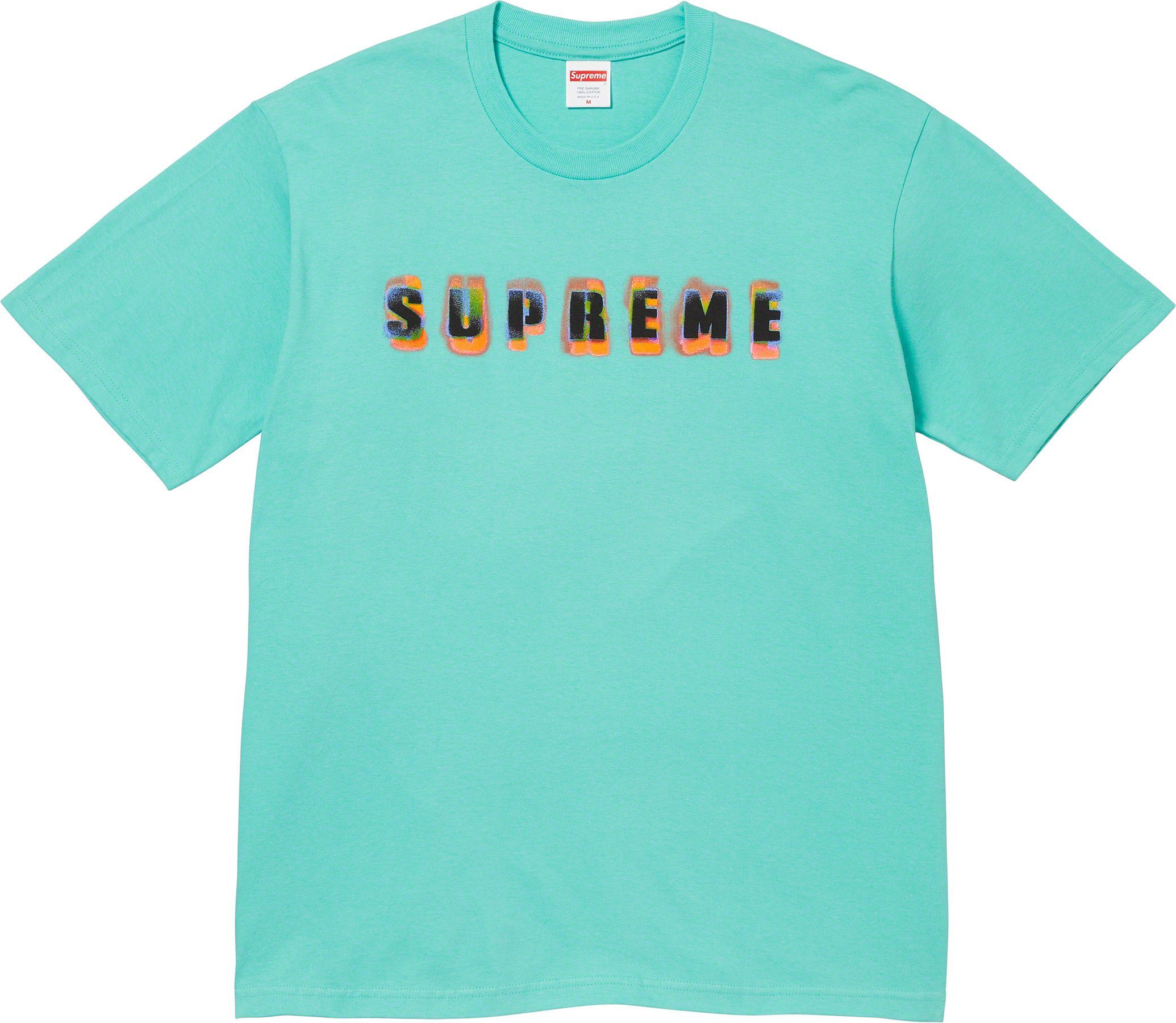 Supreme Supreme Stencil Tee - Teal - XL - FW23 Size US XL / EU 56 / 4 - 1 Thumbnail