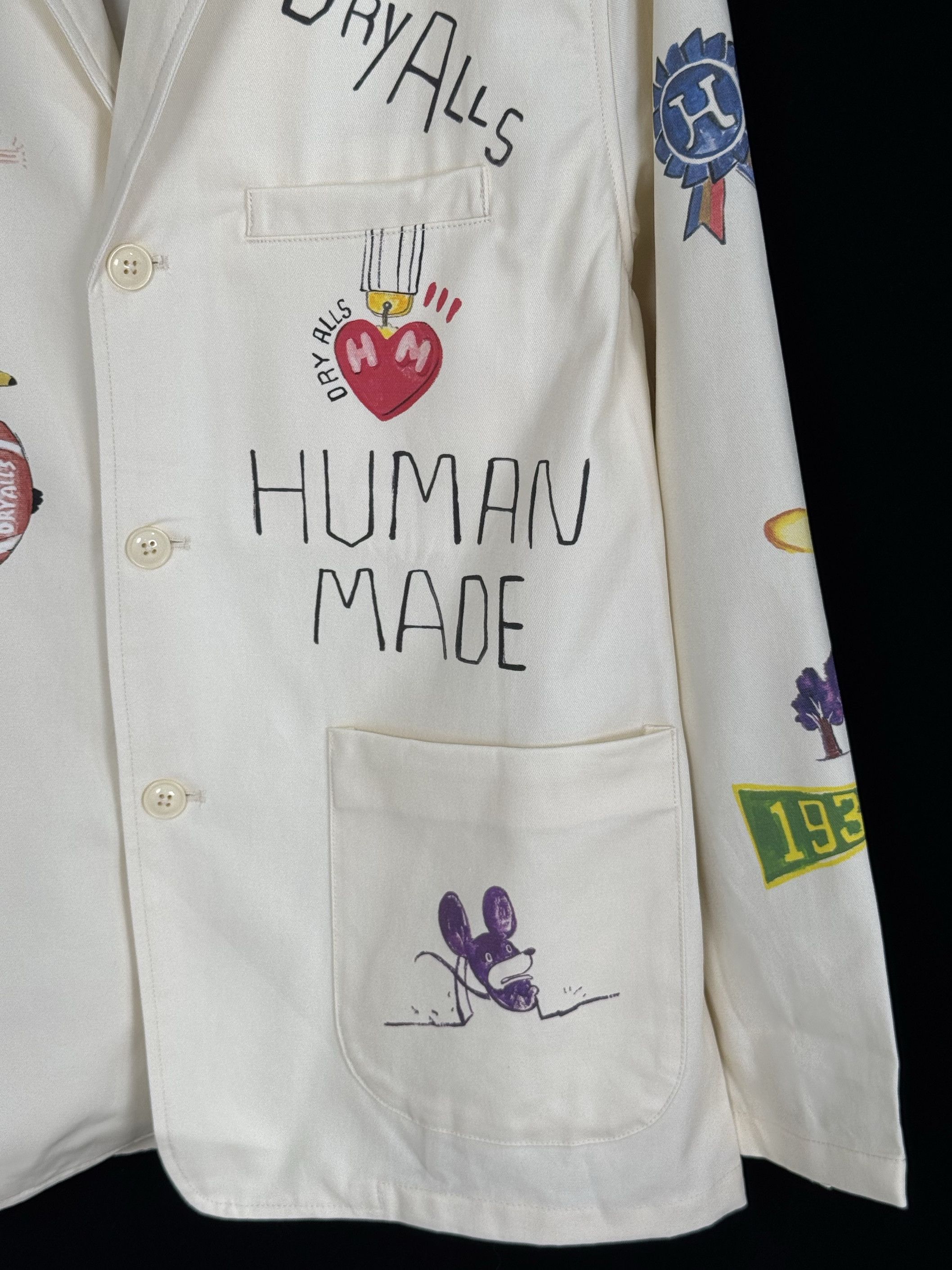 Human Made UNWORN* Human Made Printed Jacket White Size US L / EU 52-54 / 3 - 4 Thumbnail