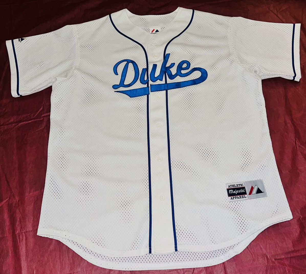 Majestic VINTAGE DUKE UNIVERSITY BASEBALL JERSEY Size US L / EU 52-54 / 3 - 2 Thumbnail