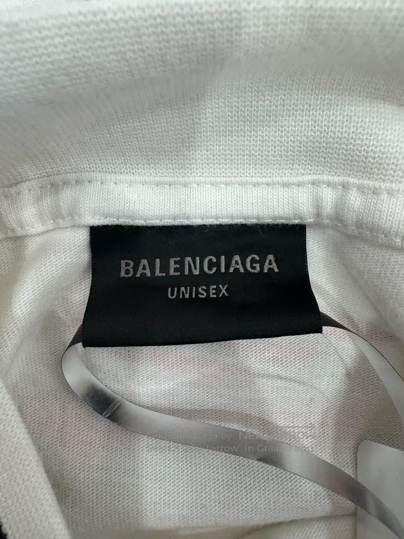 Balenciaga Balenciaga White Racing Multi-Element Full Logo Short Slee Size US S / EU 44-46 / 1 - 5 Thumbnail