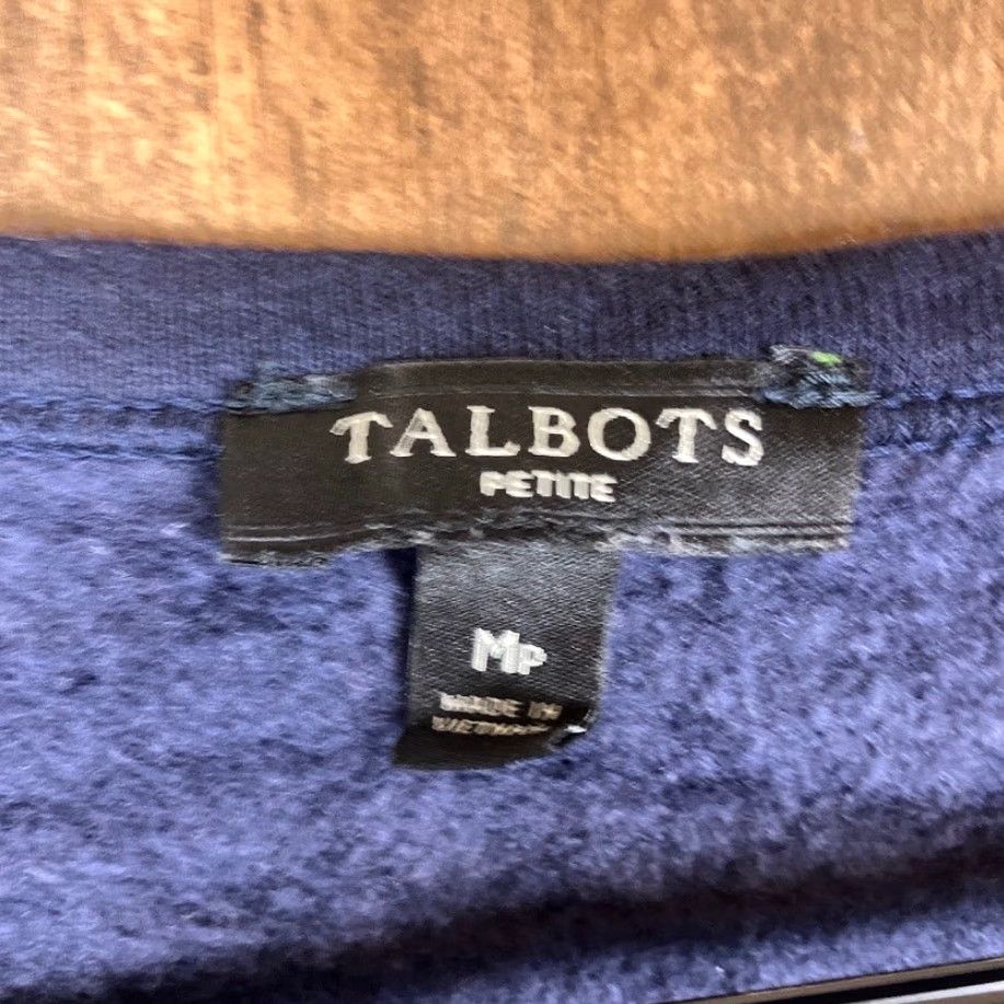 Talbots Talbots Womens Sweater Navy Polka Dot Crew Neck Long Sleeve Cotton Blend MP Size M / US 6-8 / IT 42-44 - 6 Thumbnail