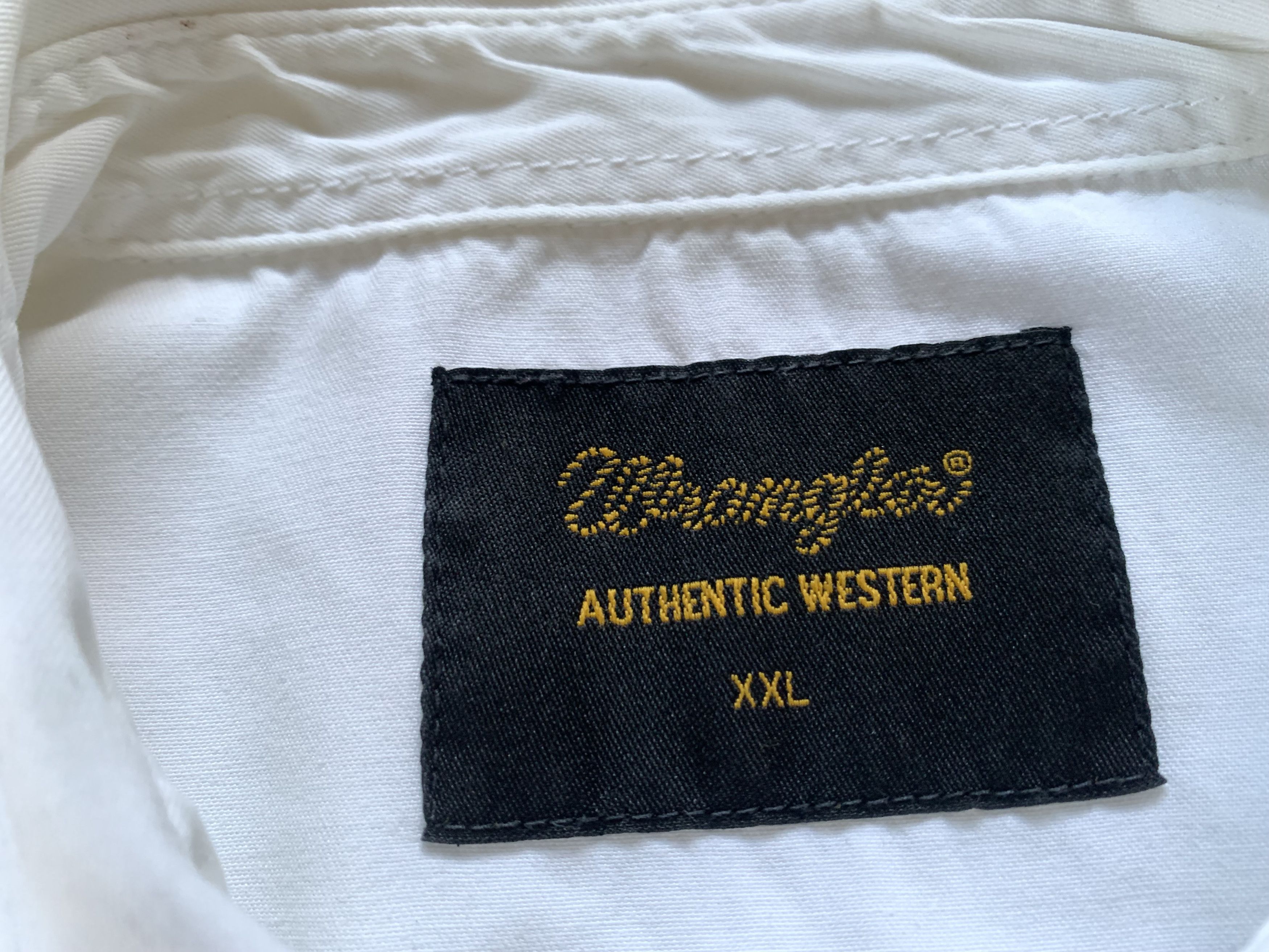 Wrangler Wrangler Authentic Western Long Sleeve White Snap Up Shirt Size US XXL / EU 58 / 5 - 6 Thumbnail
