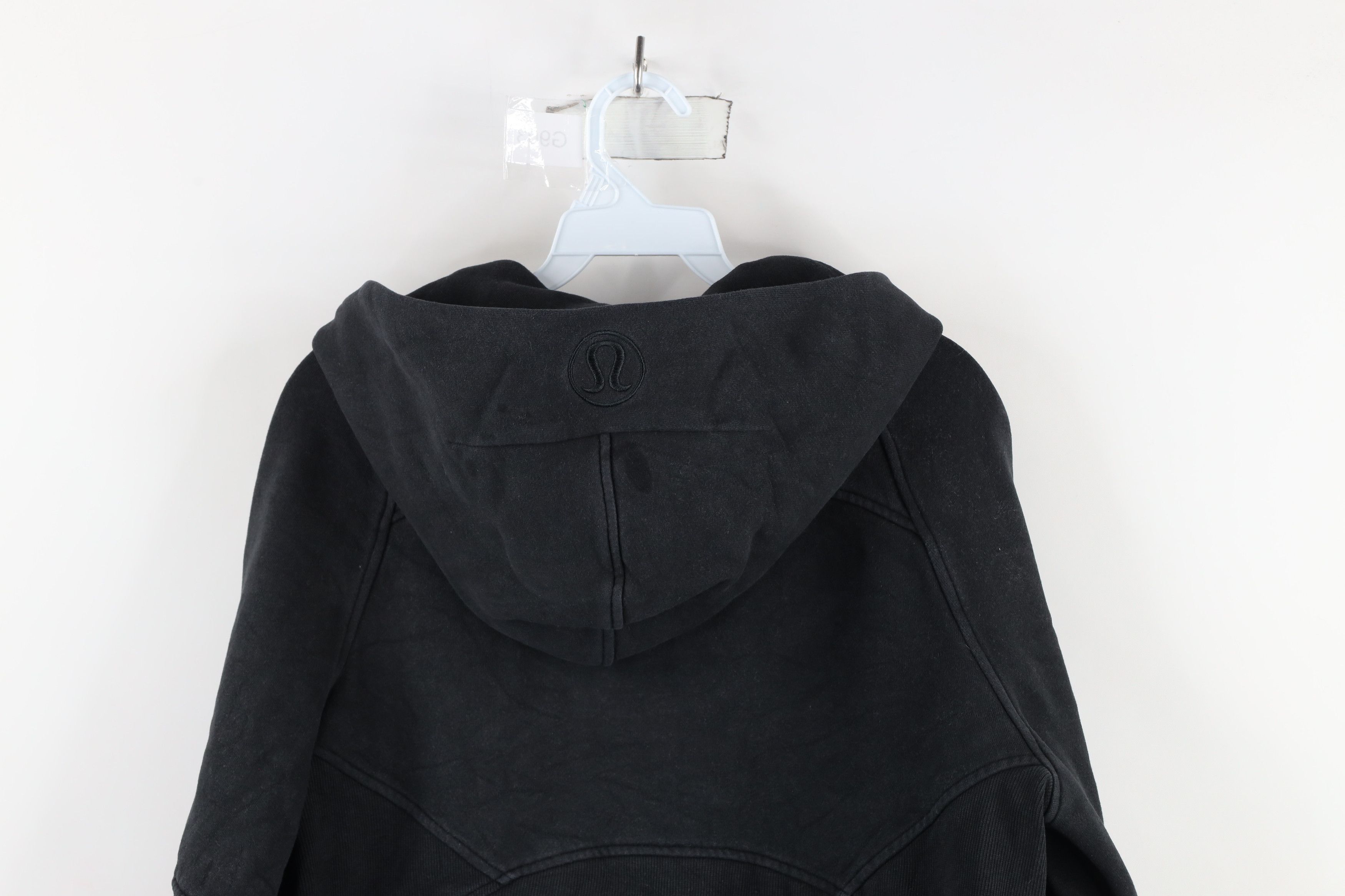 Lululemon × Vintage Lululemon Distressed Heavyweight Cropped Scuba Hoodie Black Size XS / US 0-2 / IT 36-38 - 15 Thumbnail