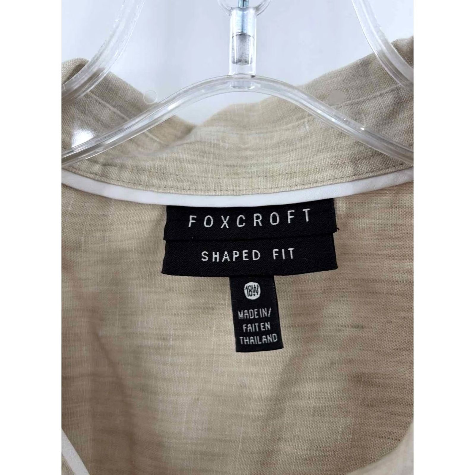 Vintage Foxcroft Button Down Tan Size 18W Plus Size XXL / US 16-18 / IT 52-54 - 3 Thumbnail