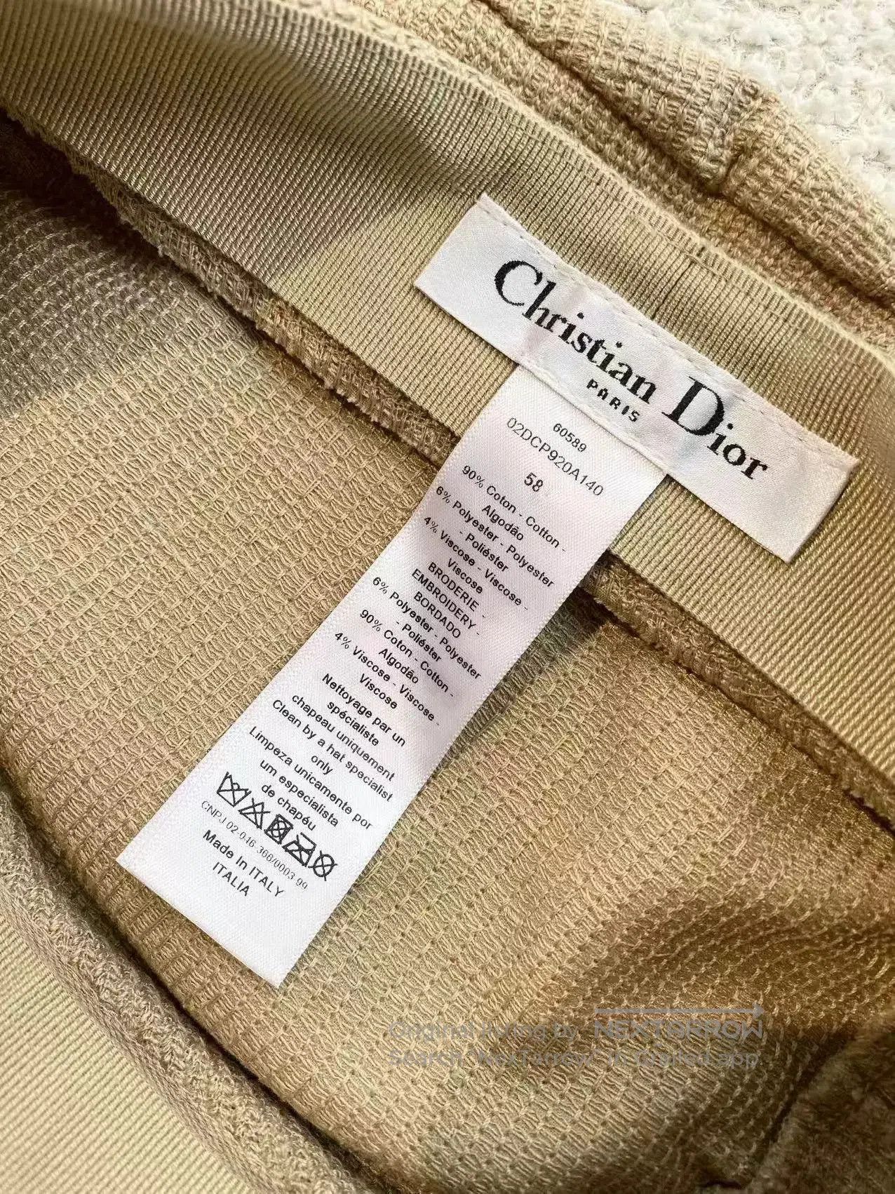 Dior Dior Beige Cotton Logo Newsboy Cap. Size ONE SIZE - 6 Thumbnail