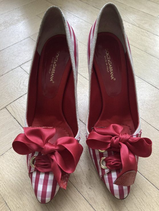 Dolce & Gabbana DOLCE&GABBANA checkered heels with a bow Size US 8 / IT 38 - 3 Thumbnail