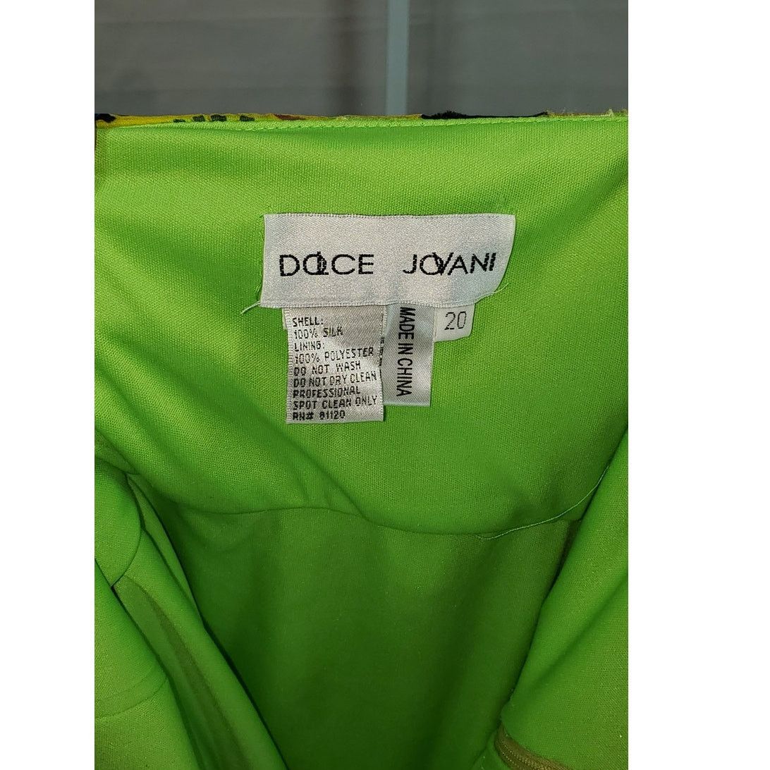 Other Dolce Jovani Green Beaded Halter Evening Dress Size 20 NWT Size 3XL / US 20-22 - 5 Thumbnail