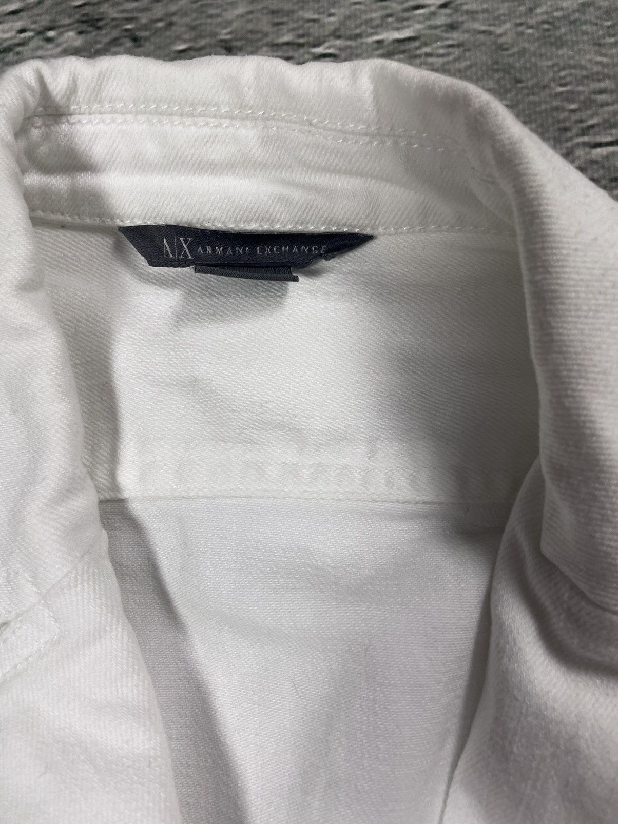 Armani Armani Exchange denim jacket avant garde white Y2K Size M / US 6-8 / IT 42-44 - 3 Thumbnail