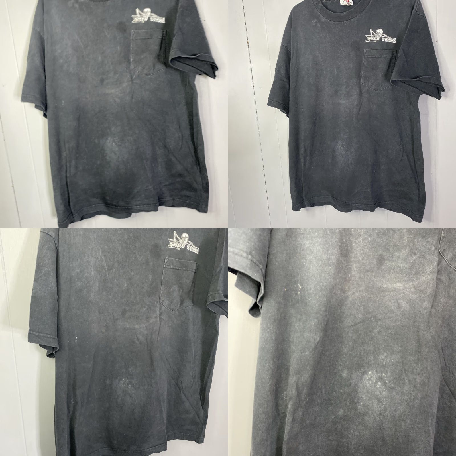 Vintage VTG Bayside Heavyweight 90s Dead Stroke Pool T Shirt Grunge Skeleton Black XL Mens Size US XL / EU 56 / 4 - 8 Thumbnail