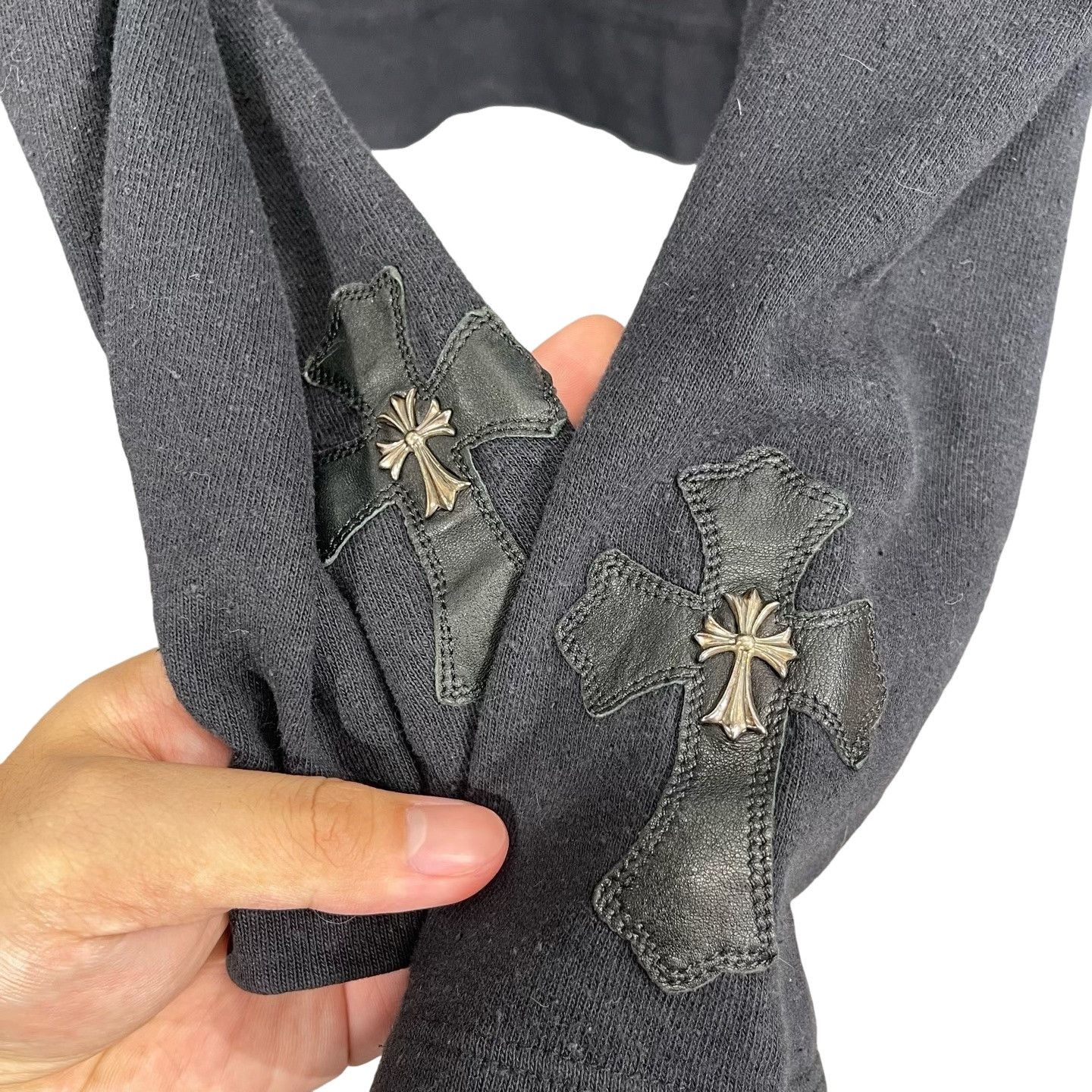 Chrome Hearts Chrome Hearts Leather Cross Patch Half-Zip Hoodie L Size US L / EU 52-54 / 3 - 1 Thumbnail
