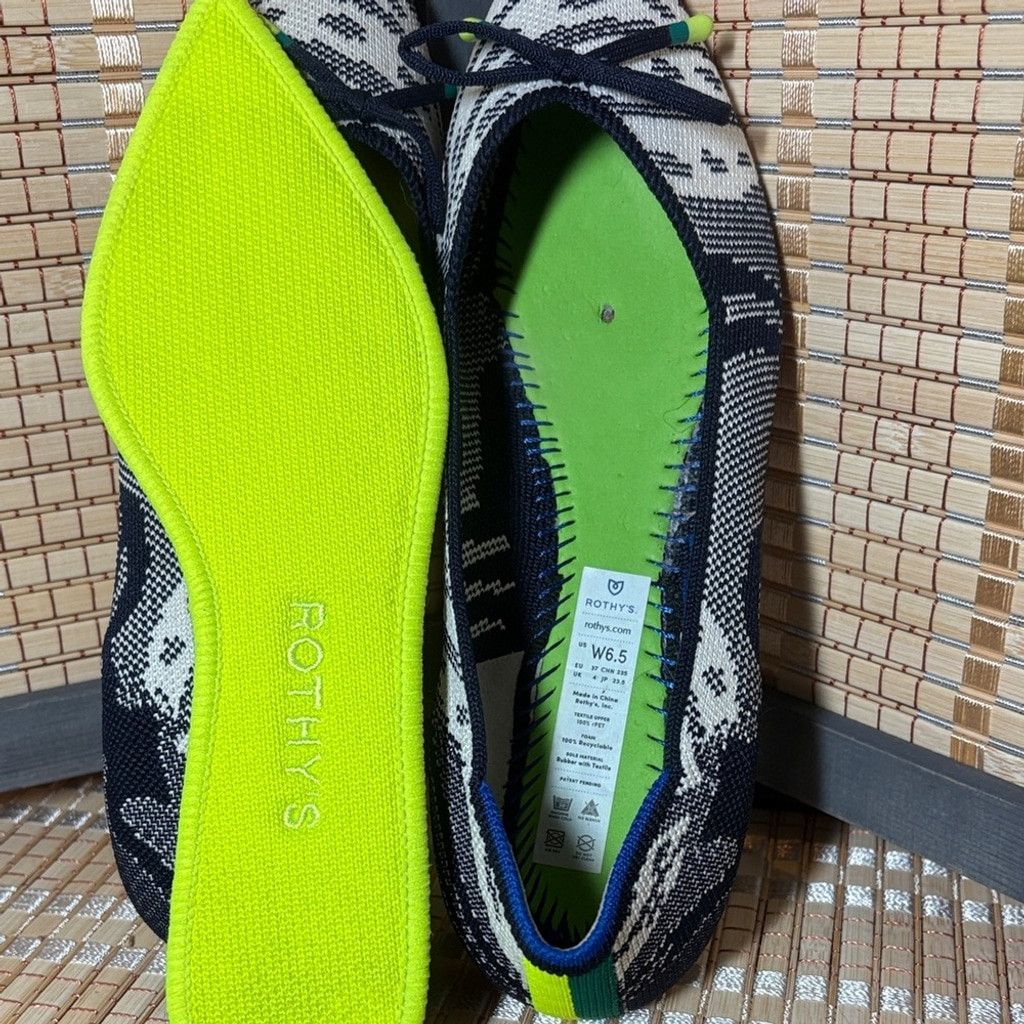 Rothy's Rothy's The Point Bow Botanical Women's Flats Size US 6.5 / IT 36.5 - 2 Thumbnail