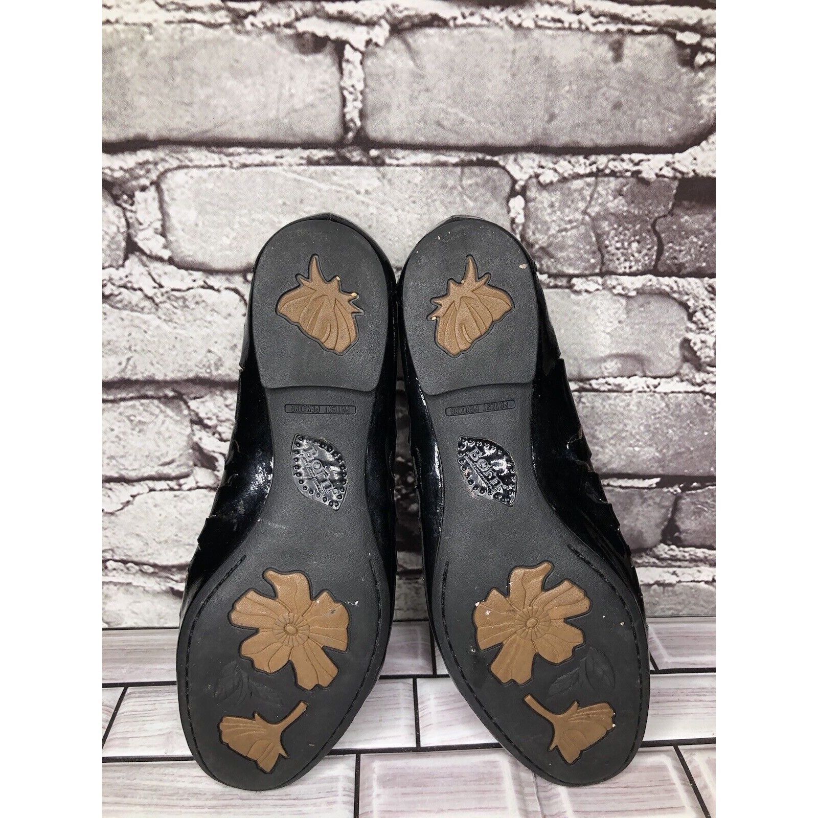 Born Born Black Patent Leather Perforated Ballet Flats Shoes Wome Size US 6 / IT 36 - 8 Thumbnail