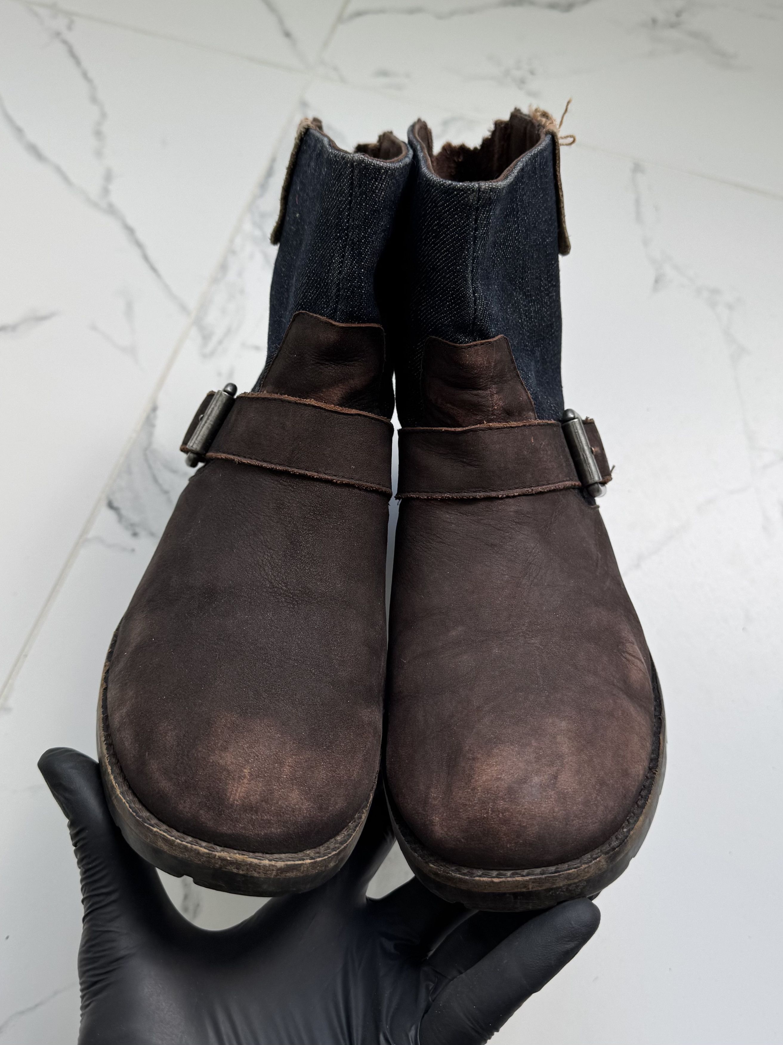 Calvin Klein Vintage Calvin Klein Jeans Leather Denim Ankle Boots Buckle Size US 8 / IT 38 - 8 Thumbnail