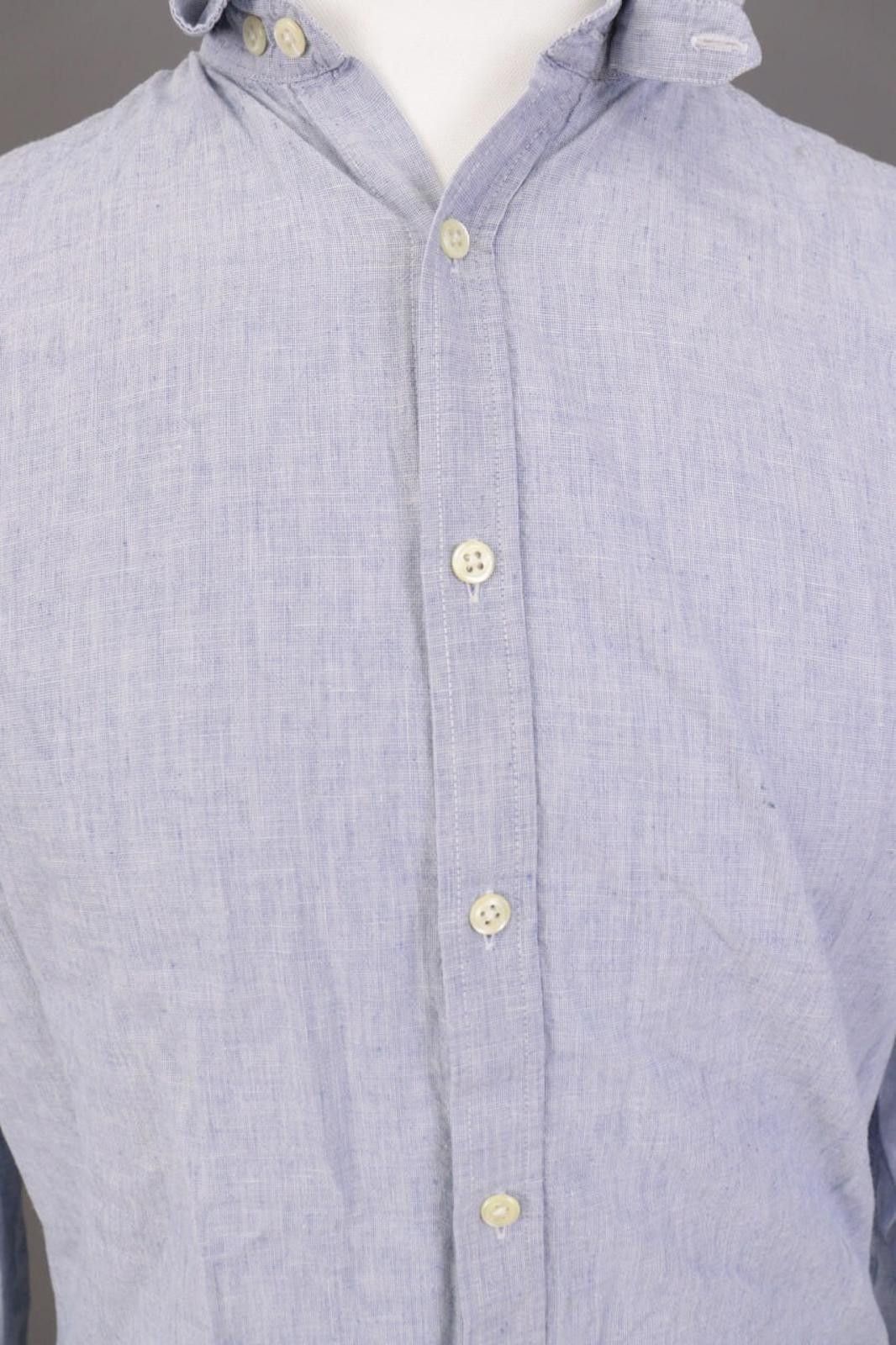 Oliver Spencer Oliver Spencer Blue Linen Button Down Shirt Size 16 Size US M / EU 48-50 / 2 - 6 Thumbnail
