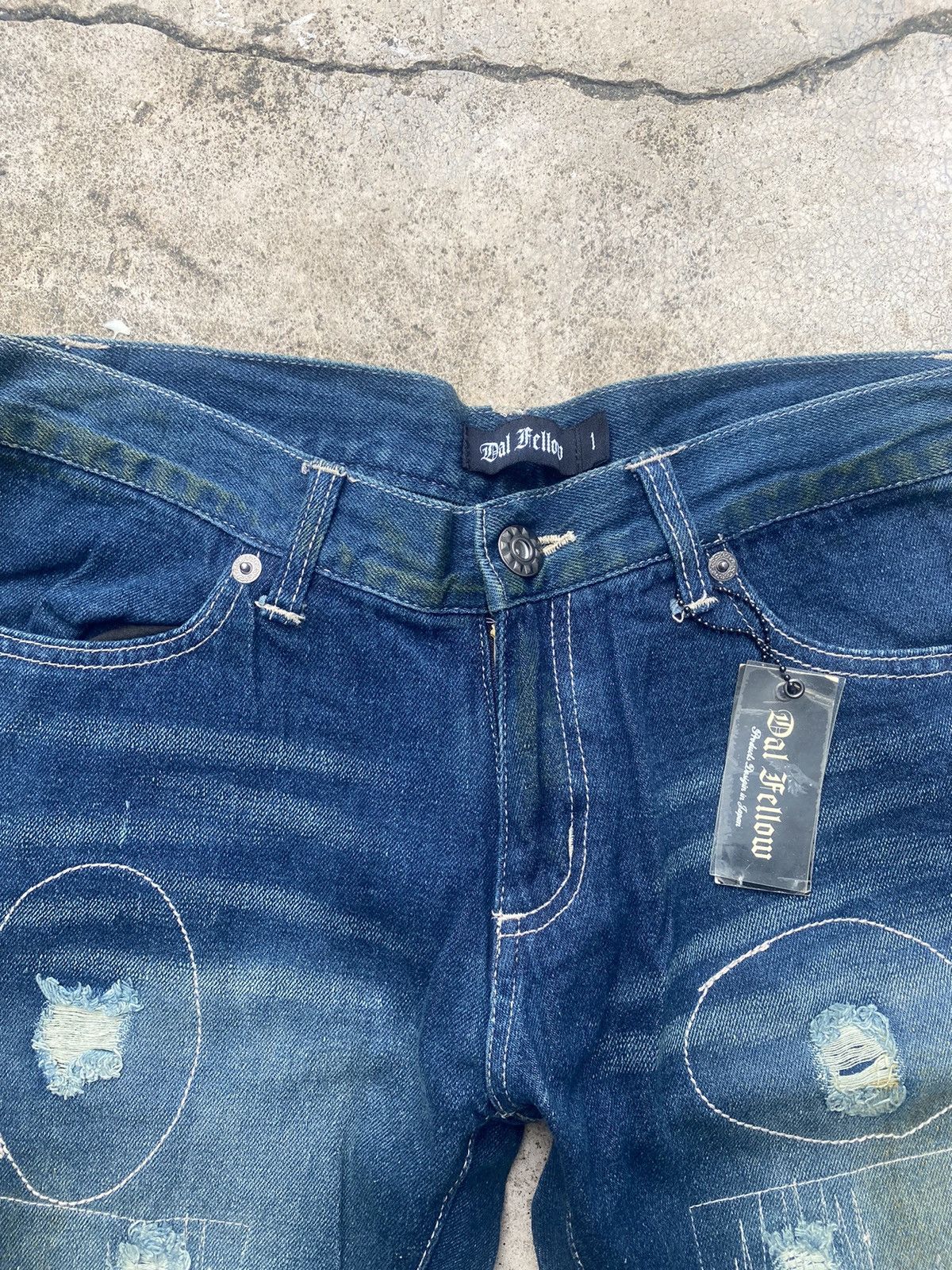 If Six Was Nine × Japanese Brand Flare Jeans Dal Fellow Distressed Patch work Size US 31 - 11 Thumbnail