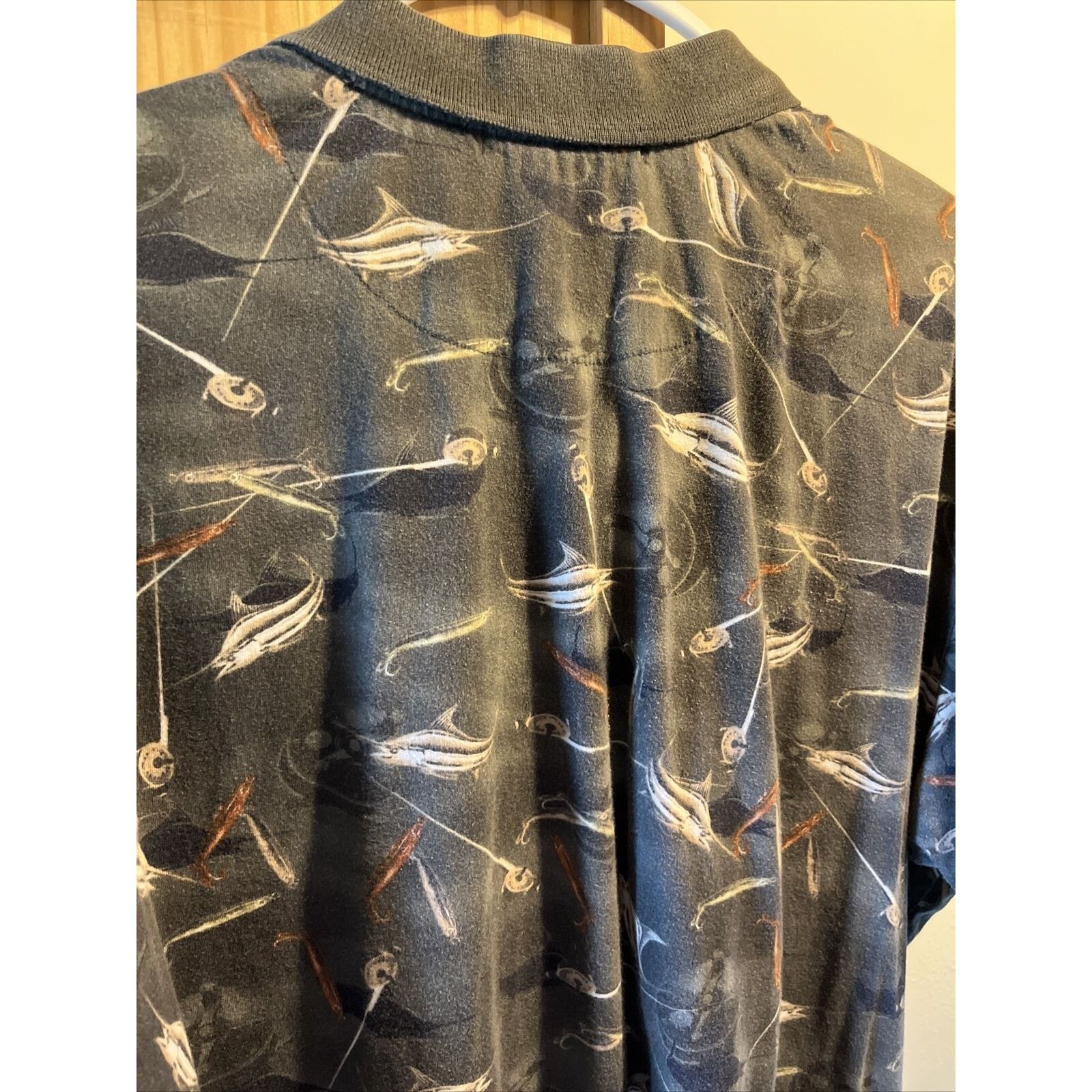Other Knightsbridge Shirt Men Polo Gray Shirt XL Fishing Swordfish Size US XL / EU 56 / 4 - 9 Thumbnail
