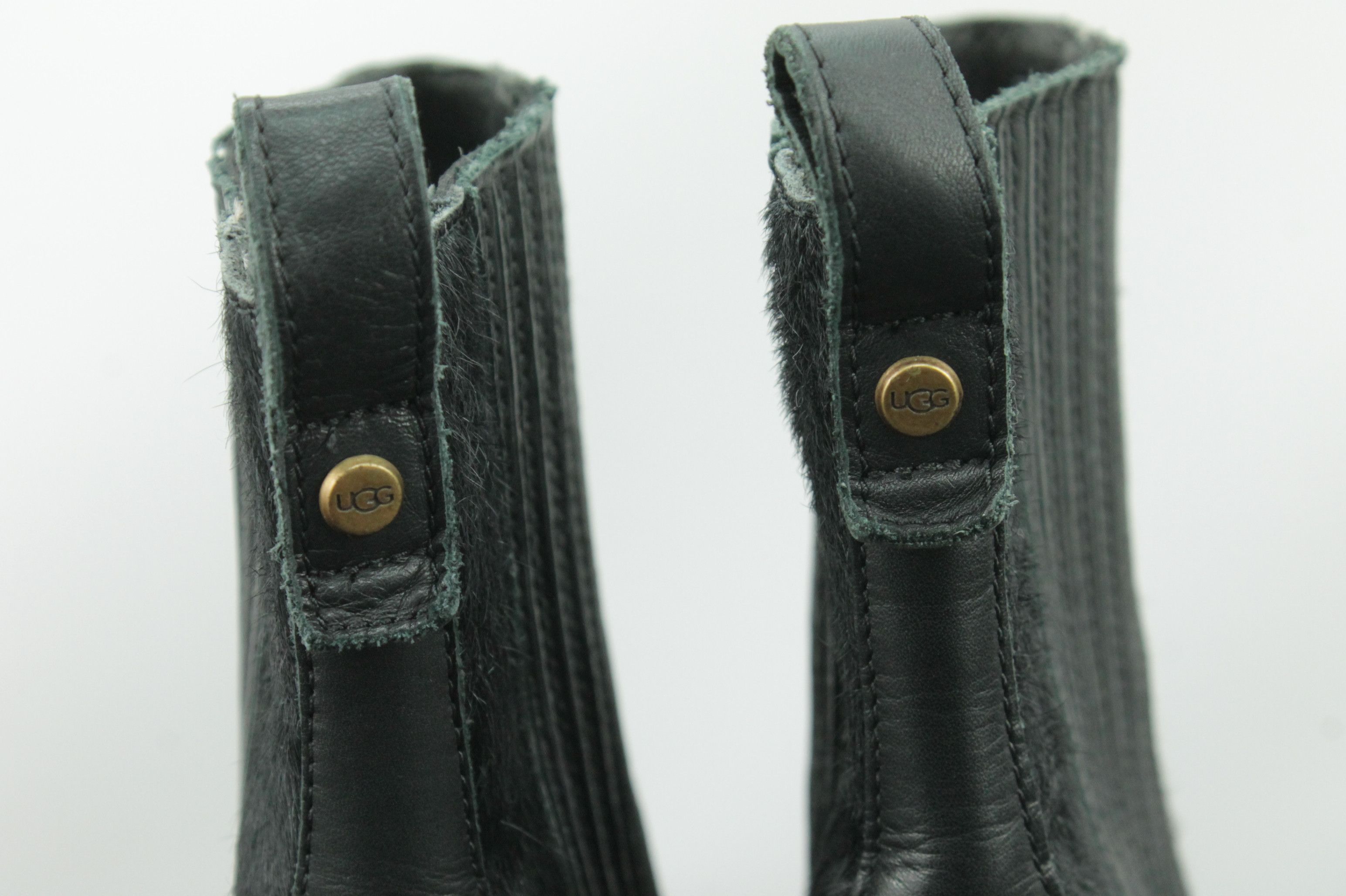 Ugg UGG Camden Exotic Black Calf Cow Hair Ankle Bootie Size US 7 / IT 37 - 6 Thumbnail