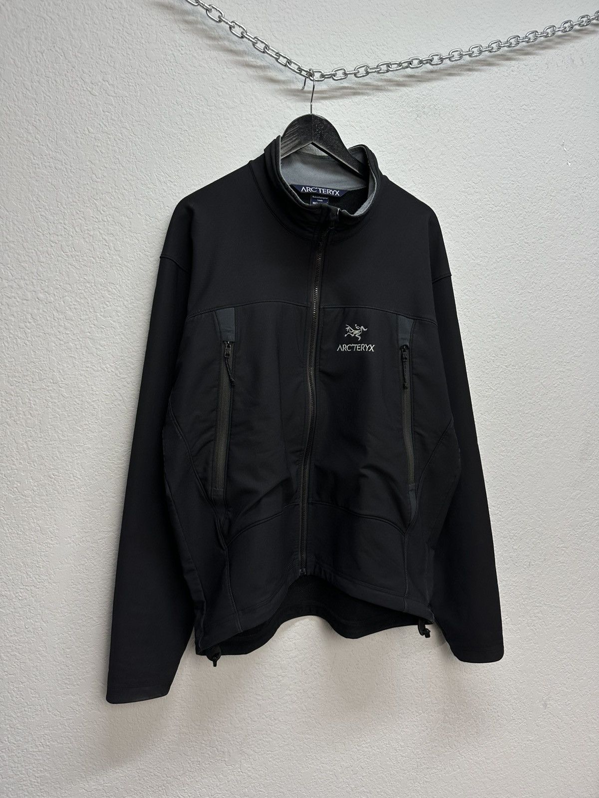 Arc'teryx × Vintage Vintage Arc’teryx Softshell Jacket Black Full Zip Big Logo Size US XL / EU 56 / 4 - 2 Thumbnail