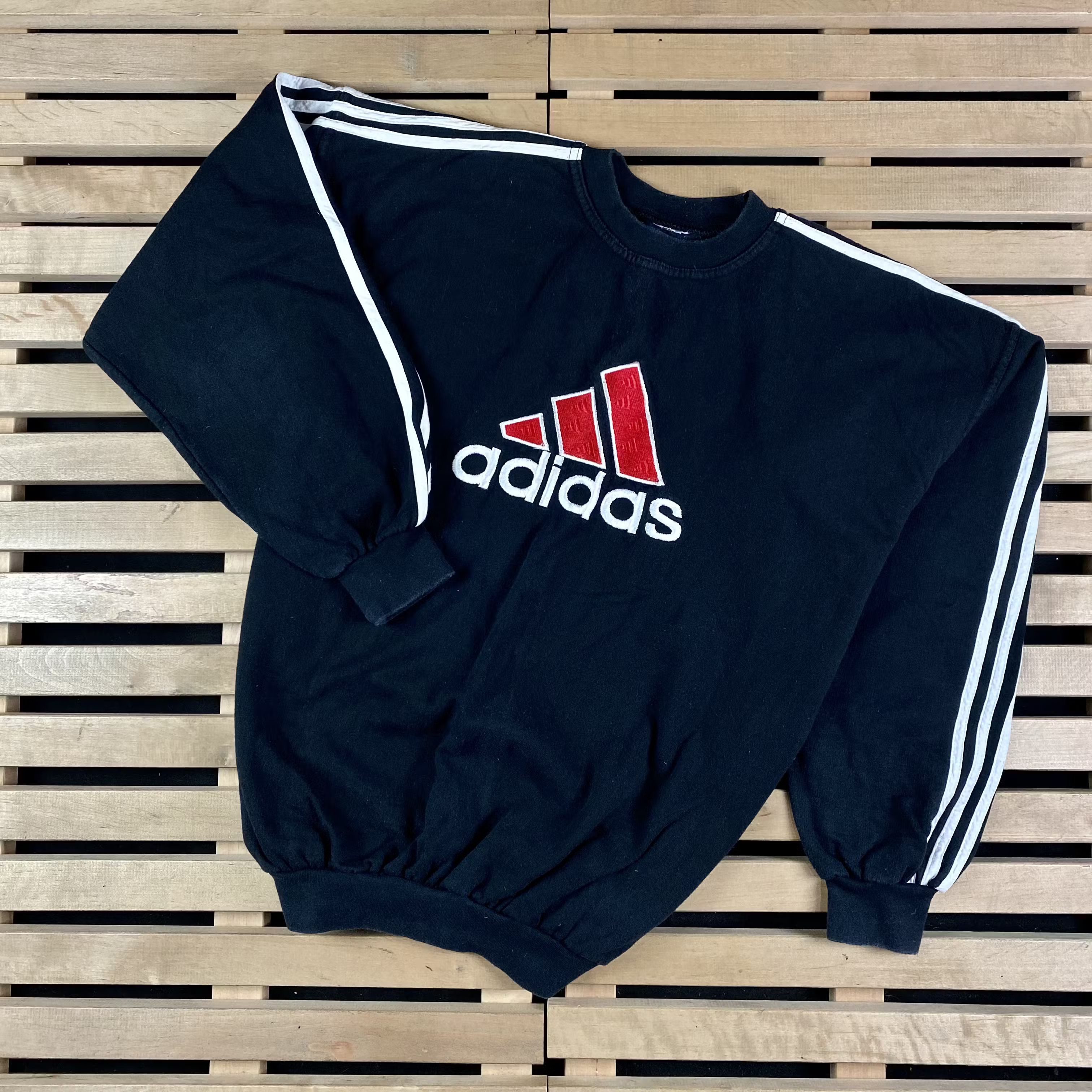 Adidas × Vintage Mens Sweatshirt Adidas Vintage Big Logo Size L Size US L / EU 52-54 / 3 - 1 Thumbnail