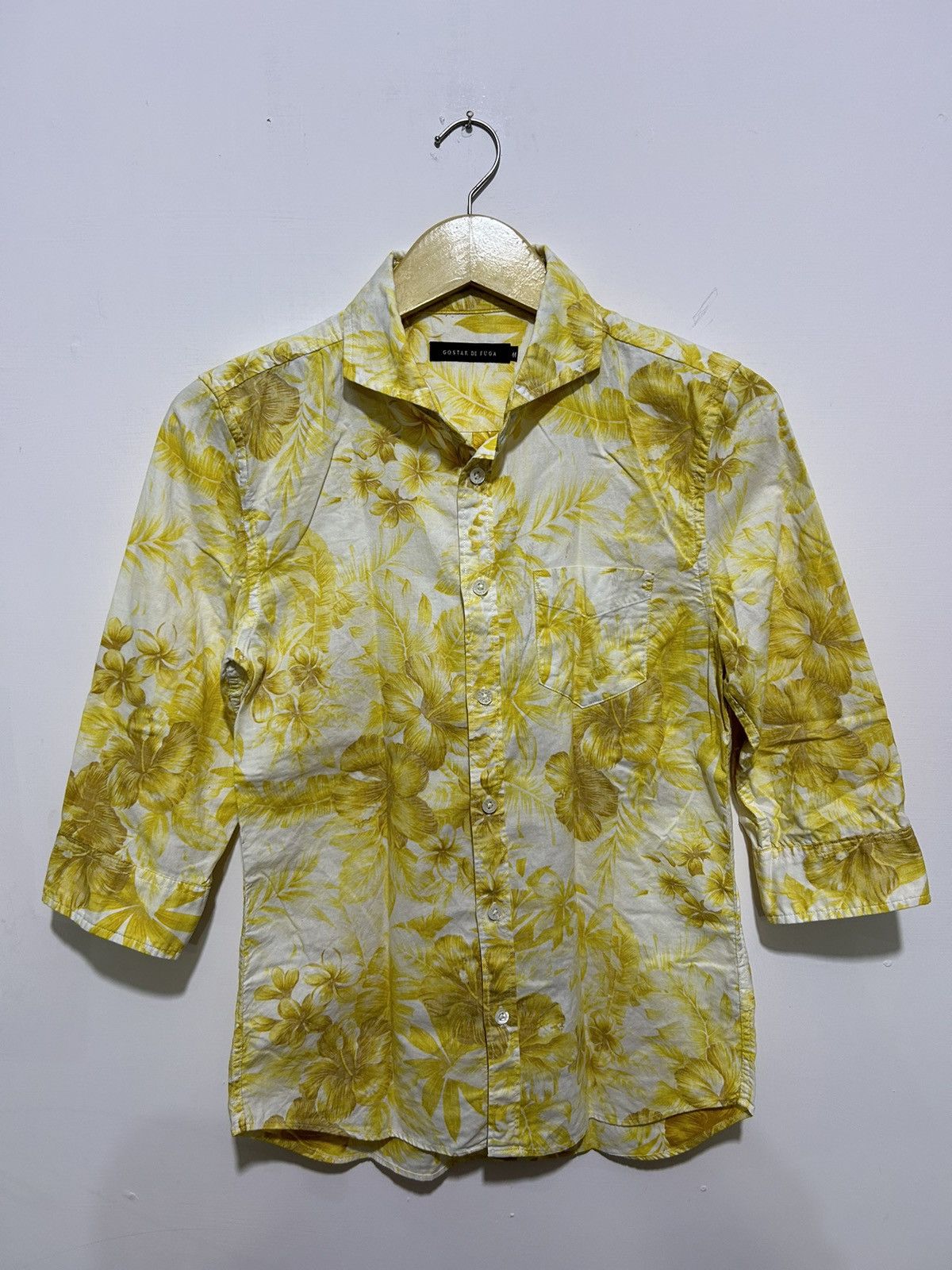 image of Gostar De Fuga One’S Belief Flannel Shirt in Yellow, Men's (Size Medium)