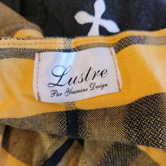 Other Lustre Designed By Yasmine Yellow Black Plaid Jumpsuit - M Size 30" / US 8 / IT 44 - 4 Thumbnail