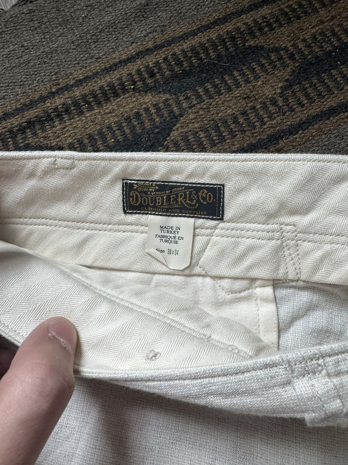 RRL Ralph Lauren Cotton Linen Cinch Back Officer Chino Size US 38 / EU 54 - 3 Thumbnail