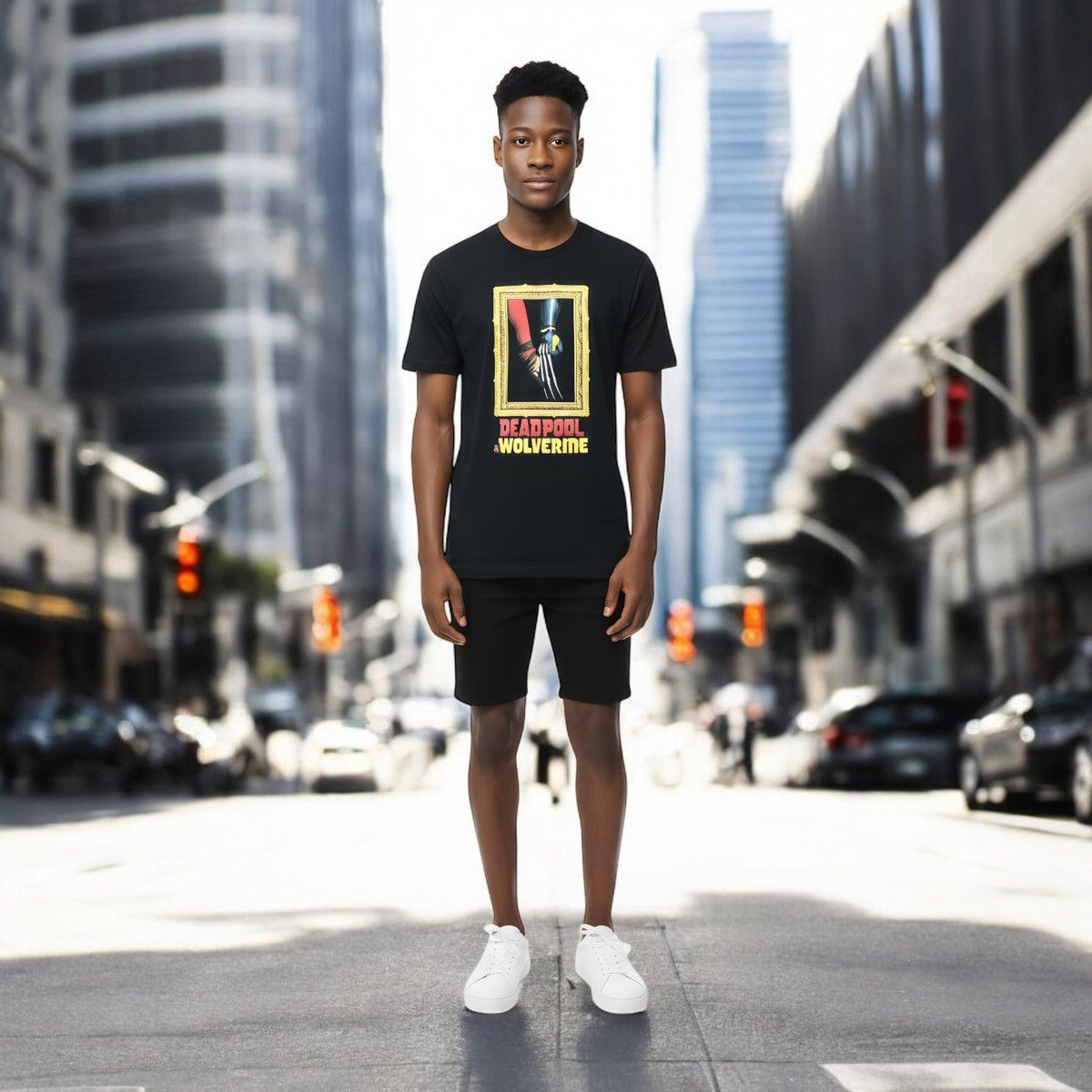 Marvel Comics Marvel Studios Men’s Black Deadpool Graphic T-Shirt Sz L Size US L / EU 52-54 / 3 - 2 Thumbnail