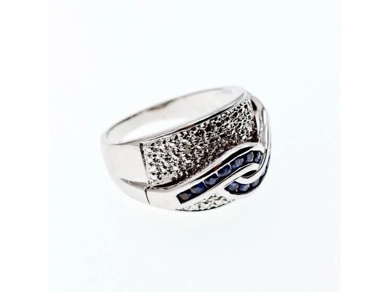 Other 925 STERLING SILVER SAPPHIRES RING SIZE 11.75 Size ONE SIZE - 3 Thumbnail