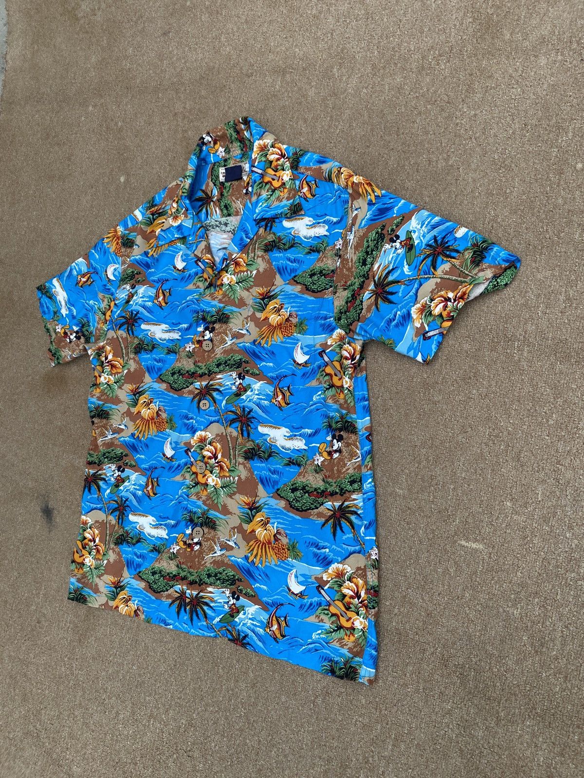Disney × Vintage Vintage aloha disney mickey full print hawaiian shirt Size US L / EU 52-54 / 3 - 14 Thumbnail