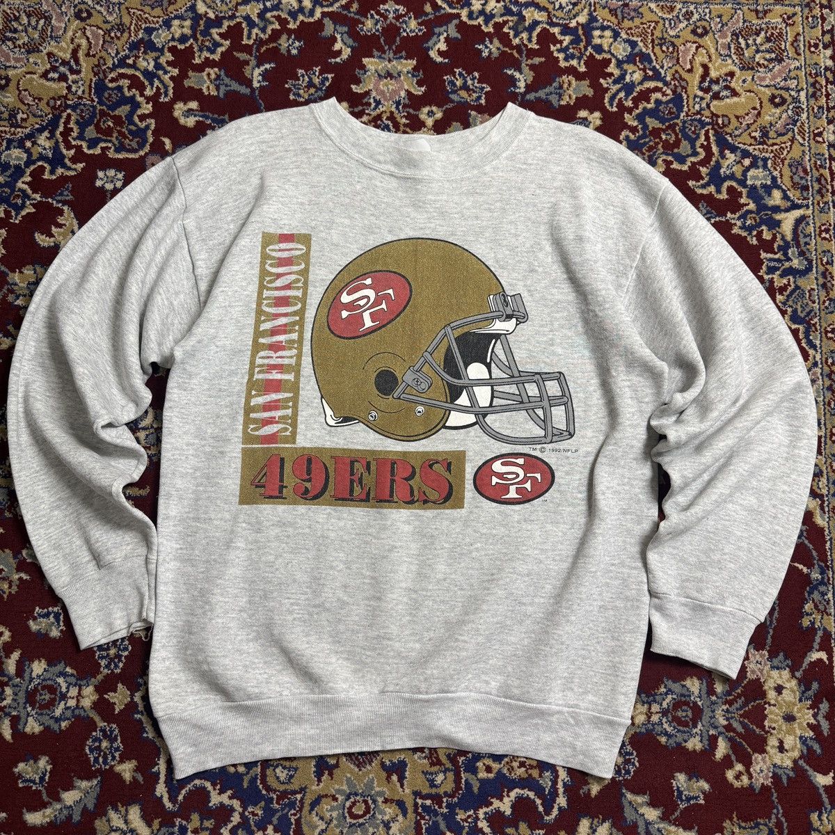 NFL Vintage 1992 San Francisco 49ers Logo Sweatshirt 90s NFL Size US L / EU 52-54 / 3 - 2 Thumbnail