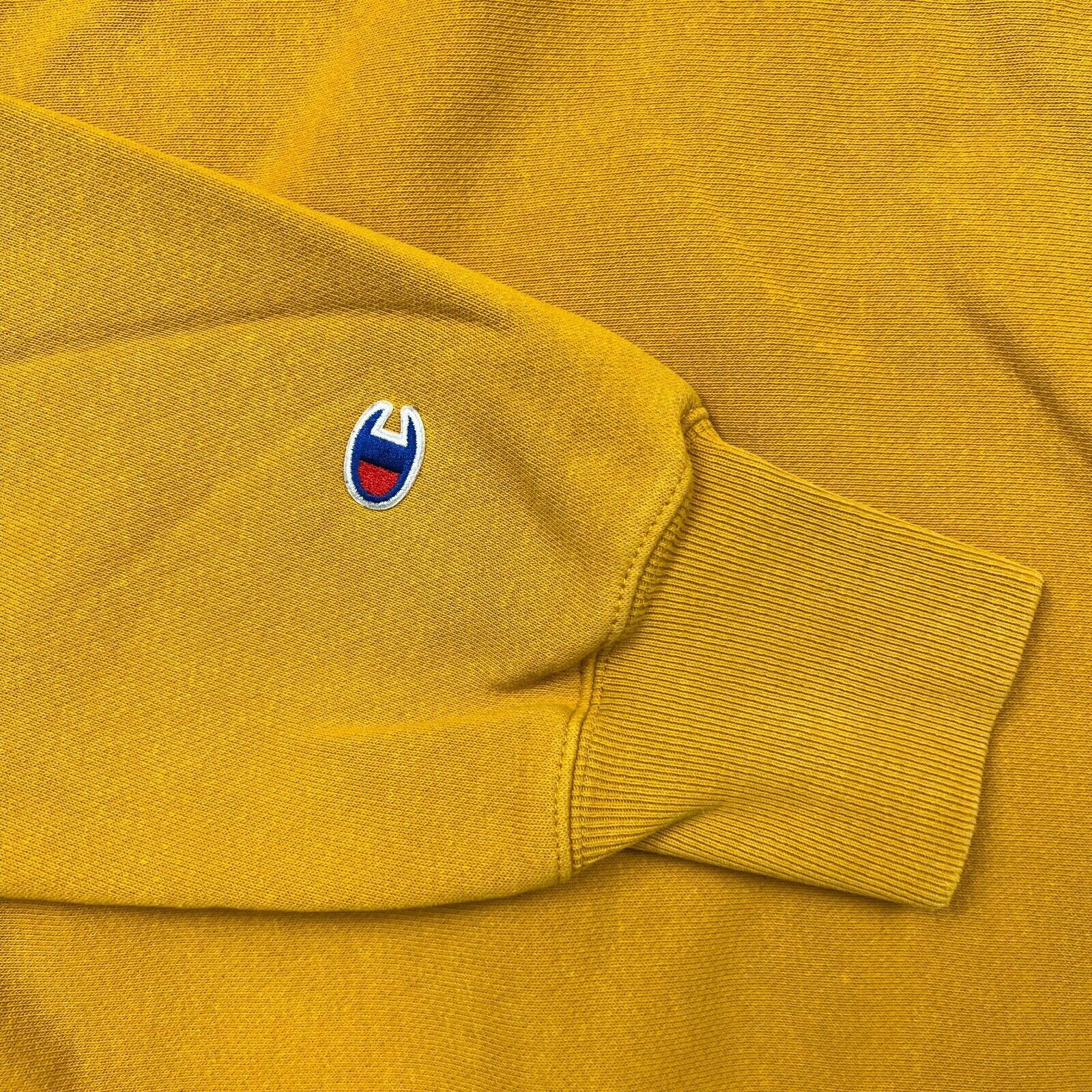 Champion × Vintage Champion Hoodie Medium Yellow Reverse Weave Script Hooded Size US M / EU 48-50 / 2 - 6 Thumbnail