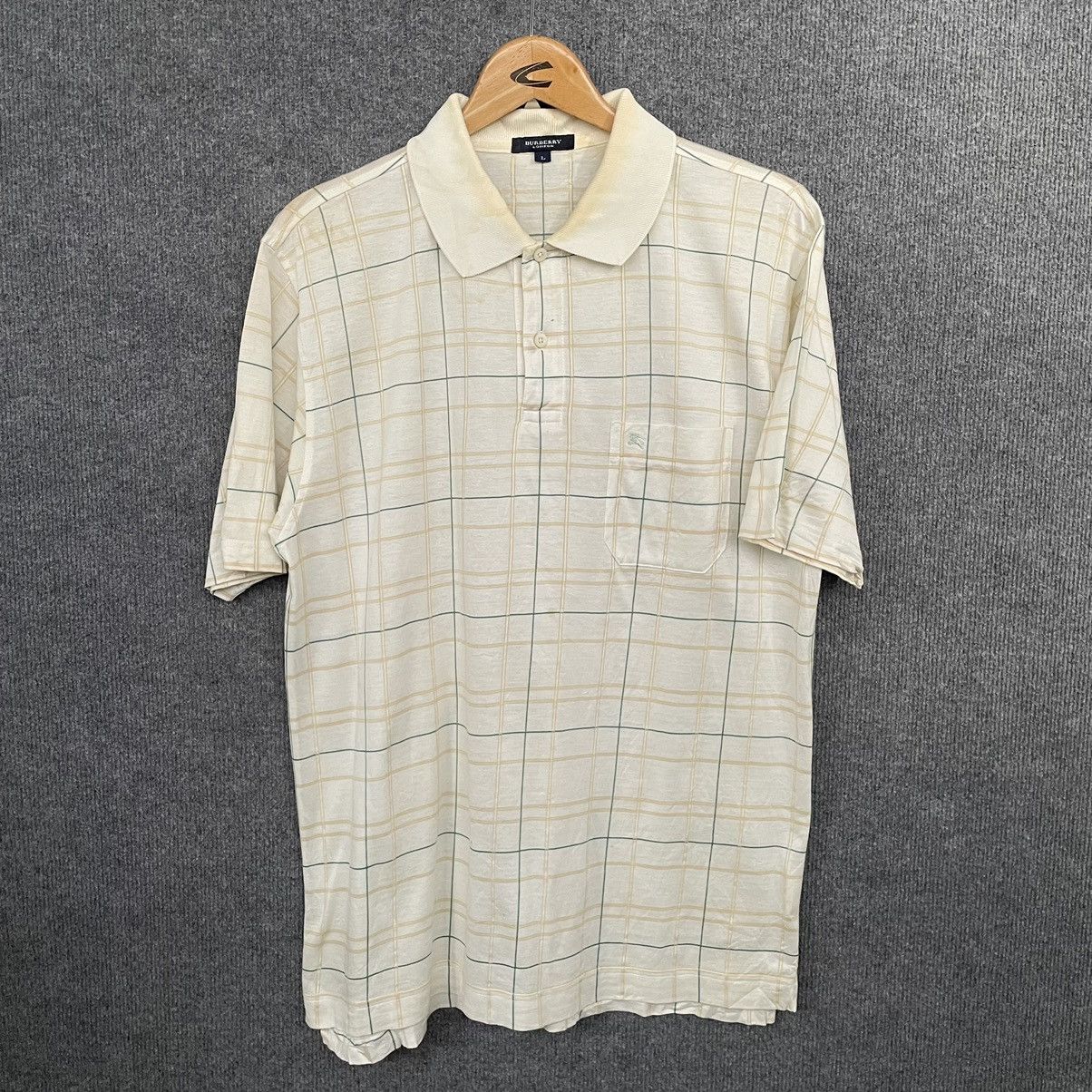 Burberry × Vintage Vintage Burberry London Plaid Polo Shirt Size US L / EU 52-54 / 3 - 1 Thumbnail