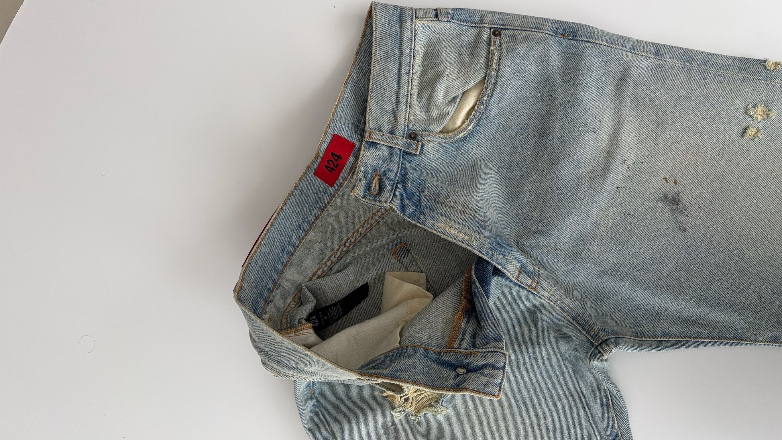 424 424 Distressed Denim Size US 32 / EU 48 - 4 Thumbnail