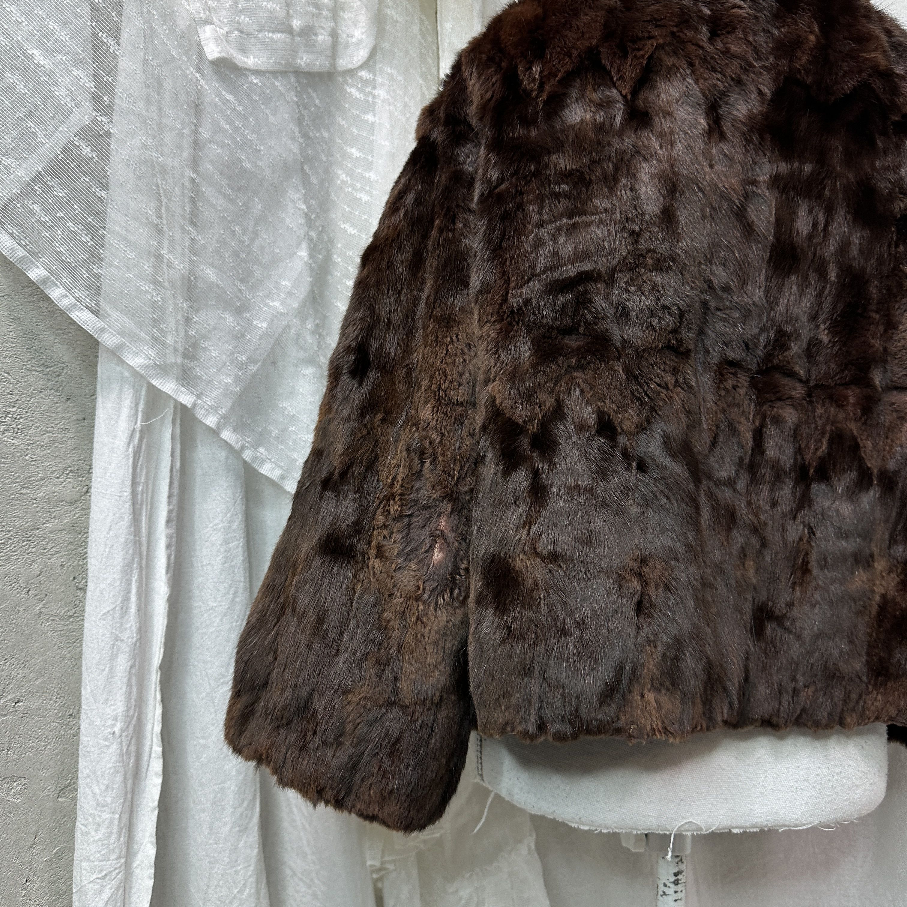 Vintage Vintage Old Money Flared Sleeves Rabbit Fur 90s Size M / US 6-8 / IT 42-44 - 12 Thumbnail
