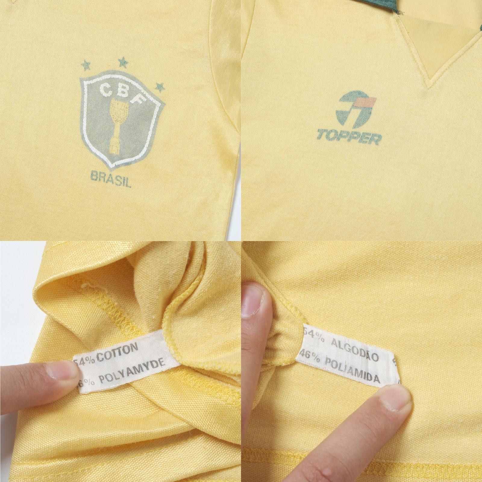 Topperz 1990 Brazil Home Shirt Topper (S) Size US S / EU 44-46 / 1 - 5 Thumbnail