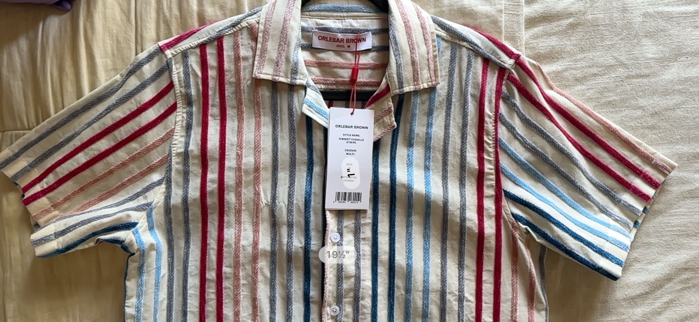 Orlebar Brown Orlebar Brown button up stripe-print short sleeved shirt Size US M / EU 48-50 / 2 - 3 Thumbnail