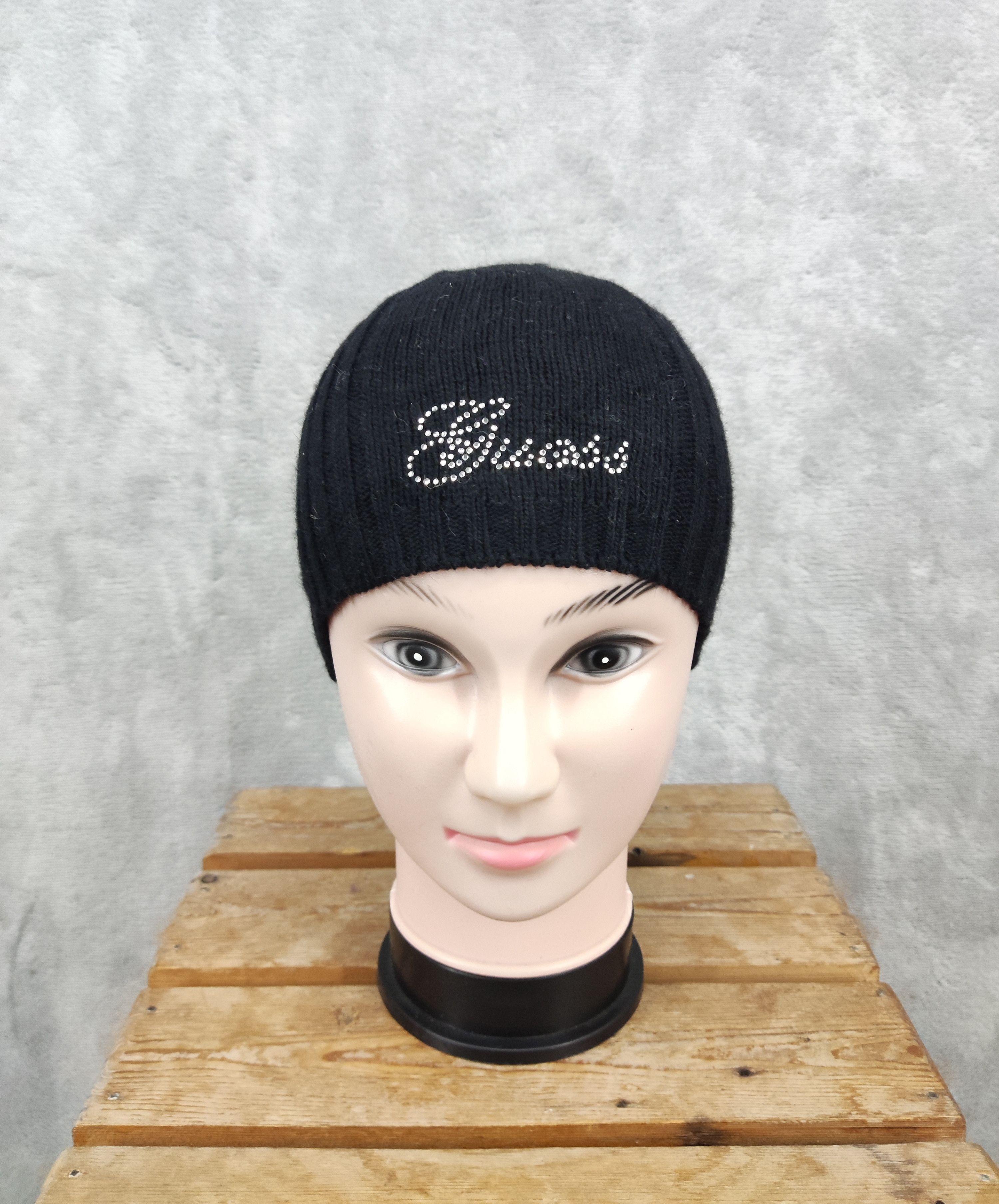 Guess Guess Glitter Black Beanie Hat Size ONE SIZE - 1 Thumbnail