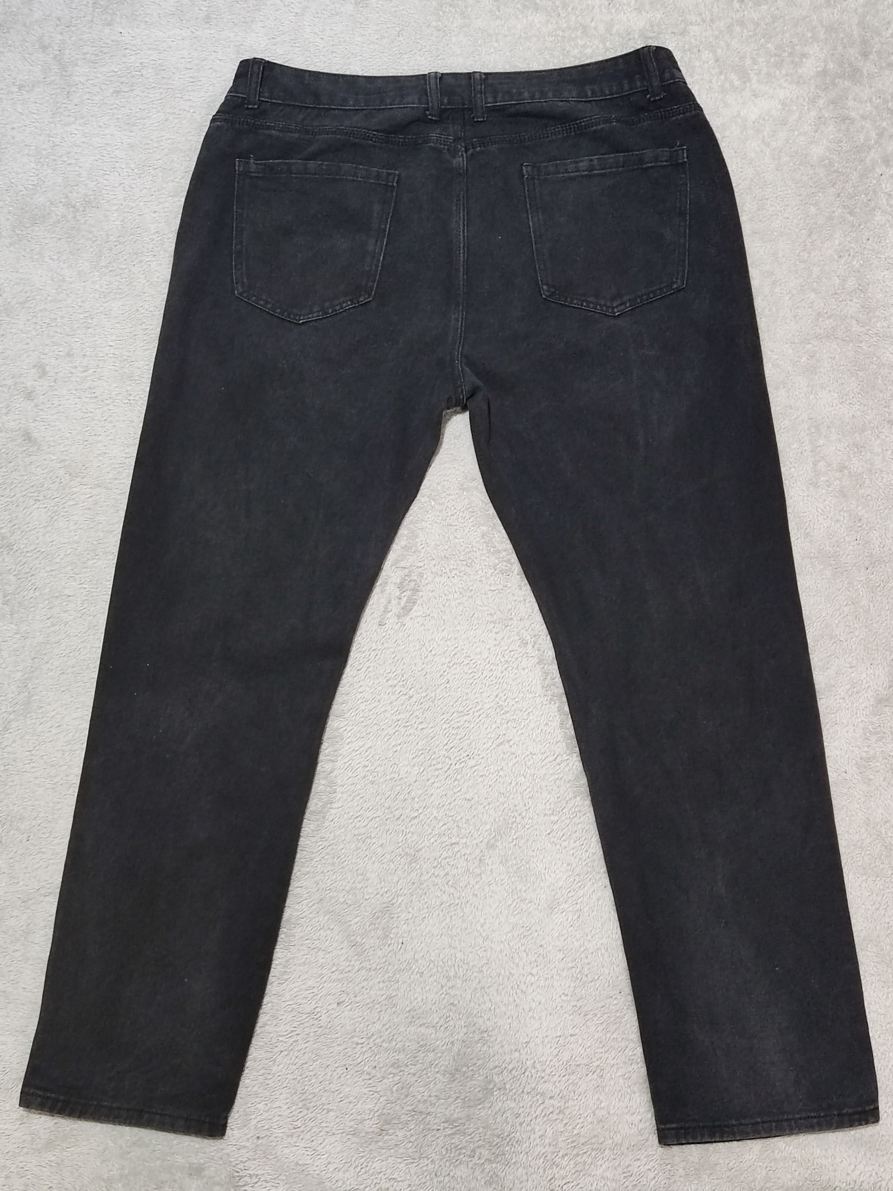 Japanese Brand Streetwear Skeleton Bone Chenille Patch Black Washed Denim Size US 35 - 9 Thumbnail