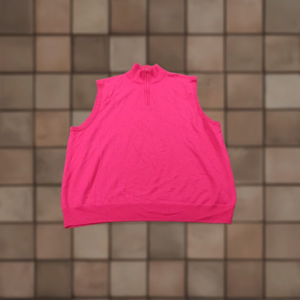Ralph Lauren Polo Ralph Lauren Golf Vest Jacket Men XL Pink Merino Wool Sweater Sports Active Size US XL / EU 56 / 4 - 1 Thumbnail