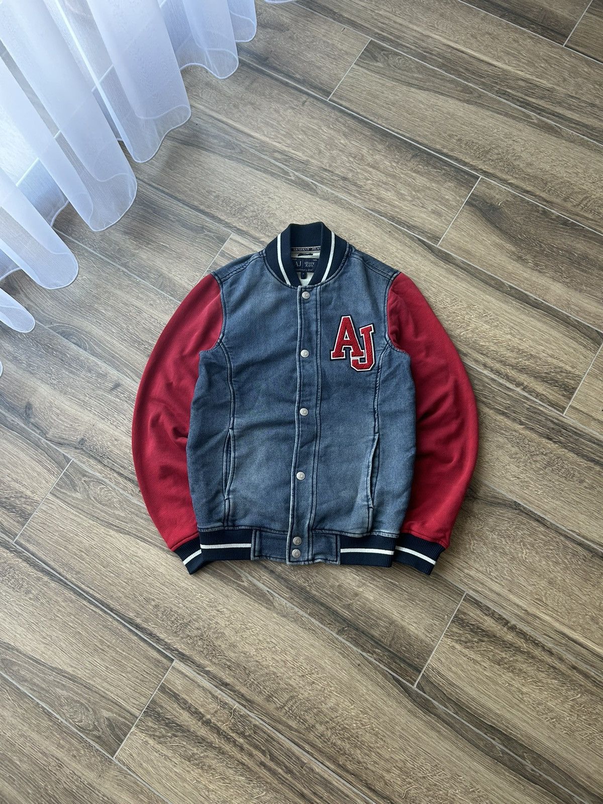 Armani Exchange × Vintage Armani Jeans men’s varsity cotton bombers mens Size US S / EU 44-46 / 1 - 1 Thumbnail