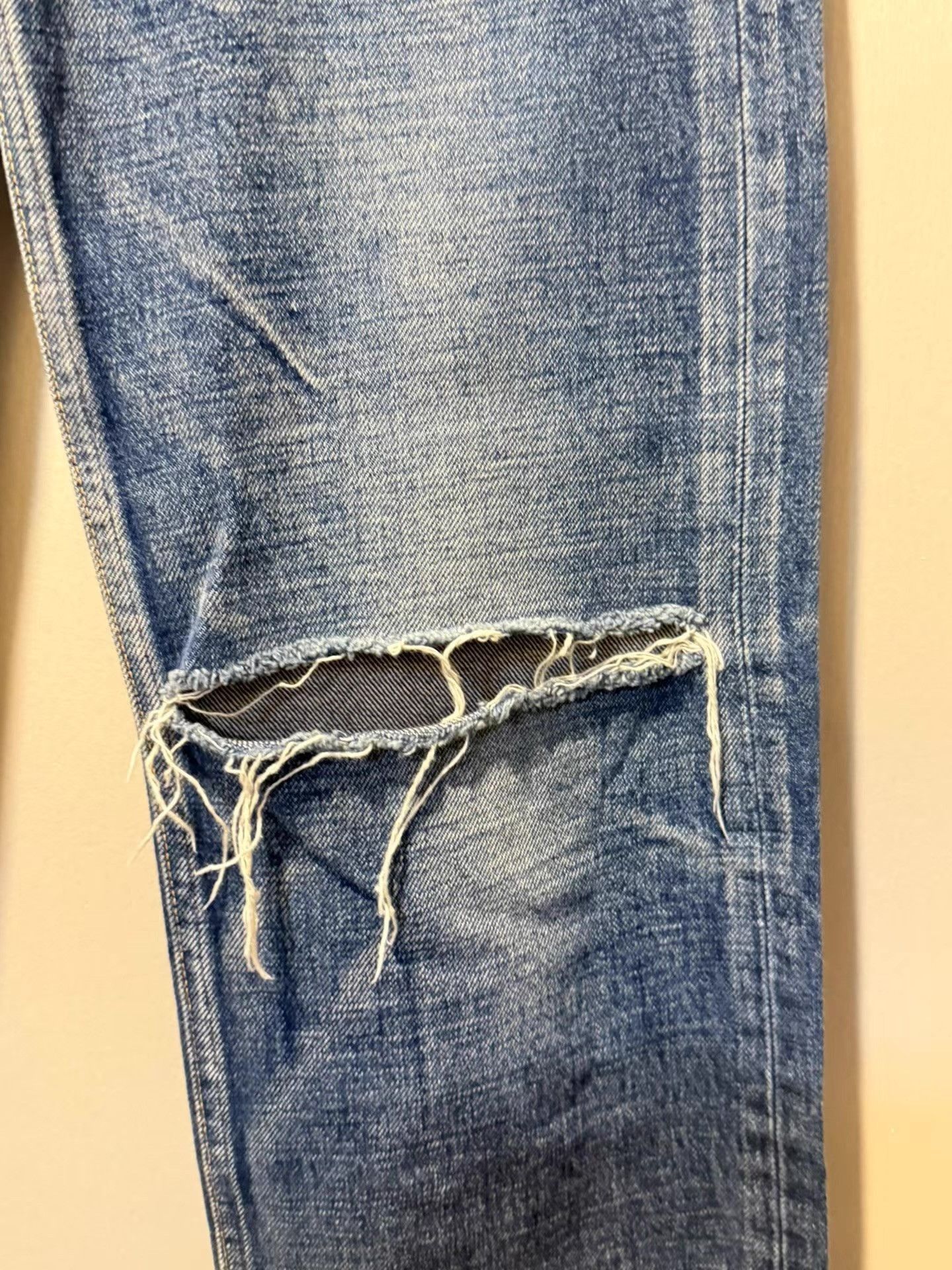 Celine Blue Distressed Denim Jeans Size 34 Size US 28 / EU 44 - 2 Thumbnail