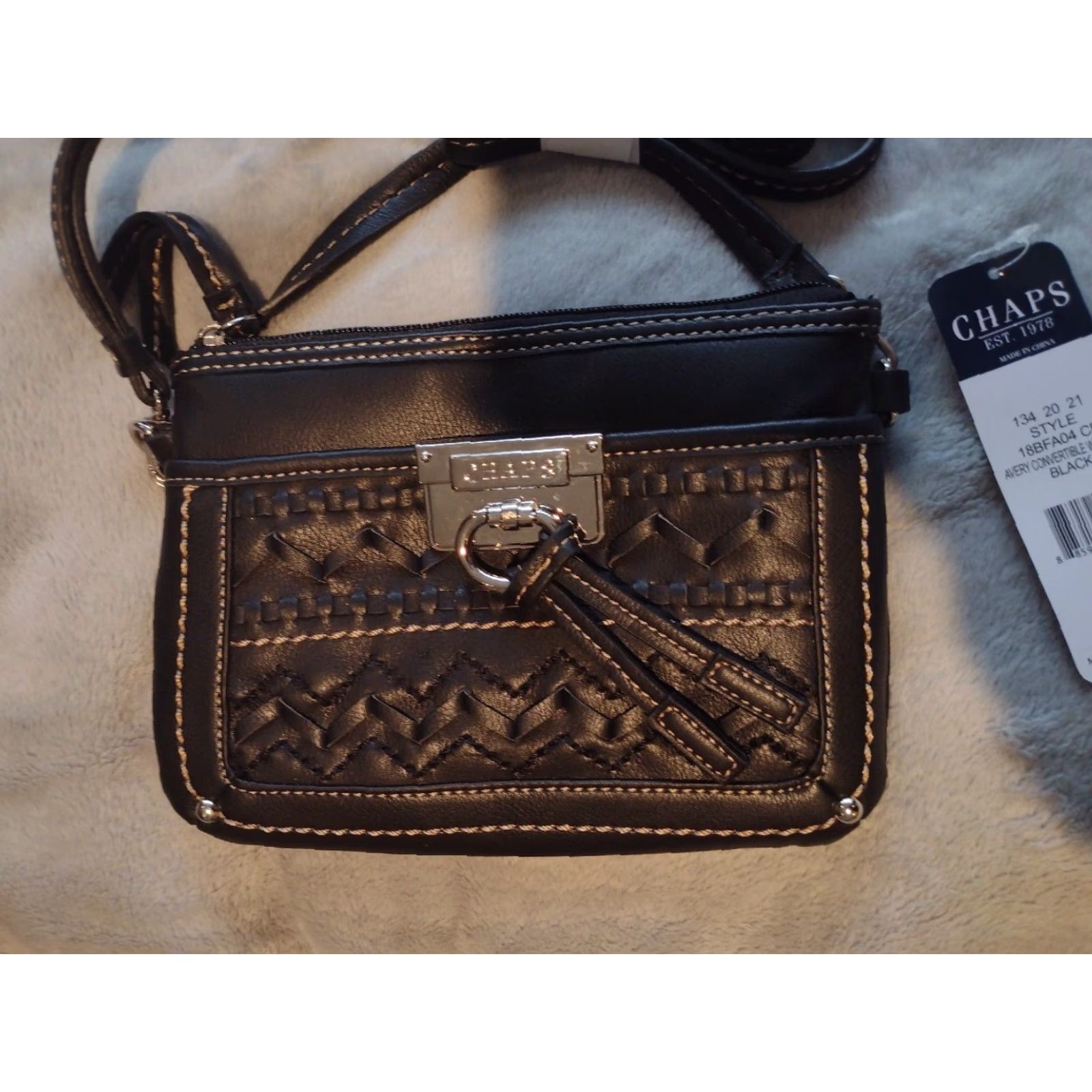 Chaps Chaps Avery Convertible Wristlet Black Small Womens Size ONE SIZE - 4 Thumbnail